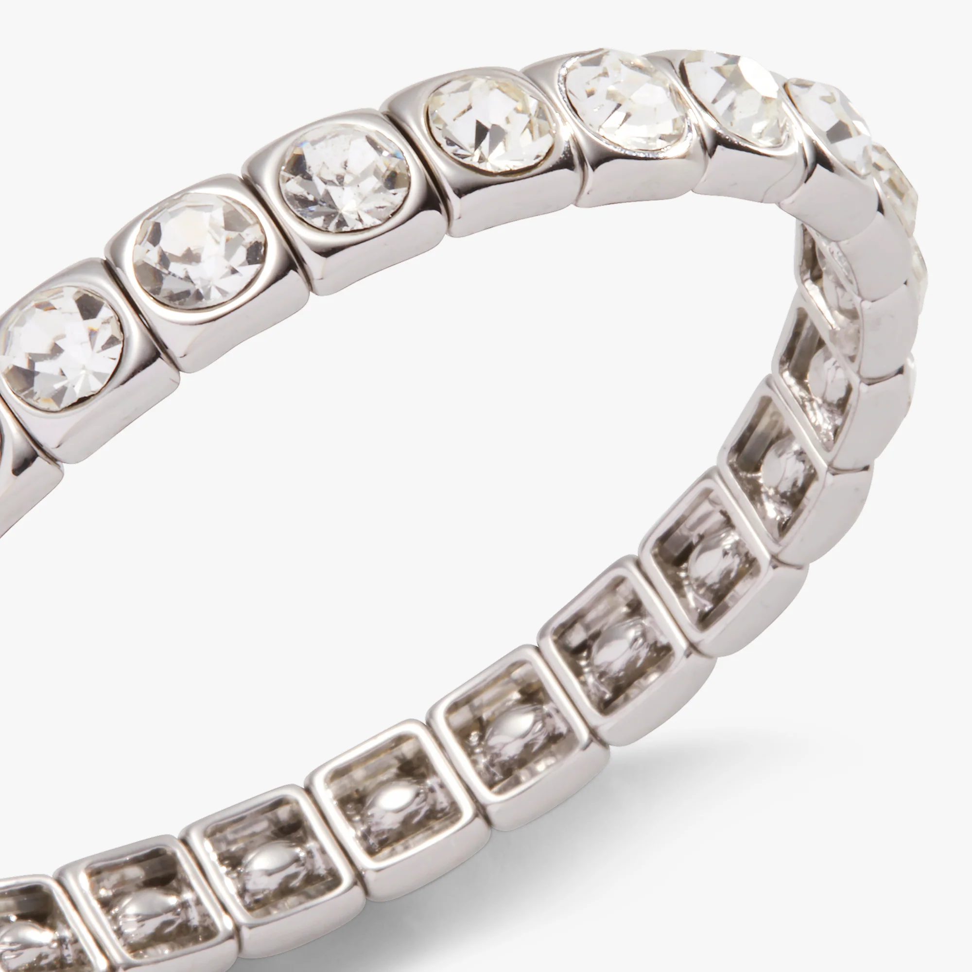 Crystal Stretch Bracelet, Clear Crystal - Image 3