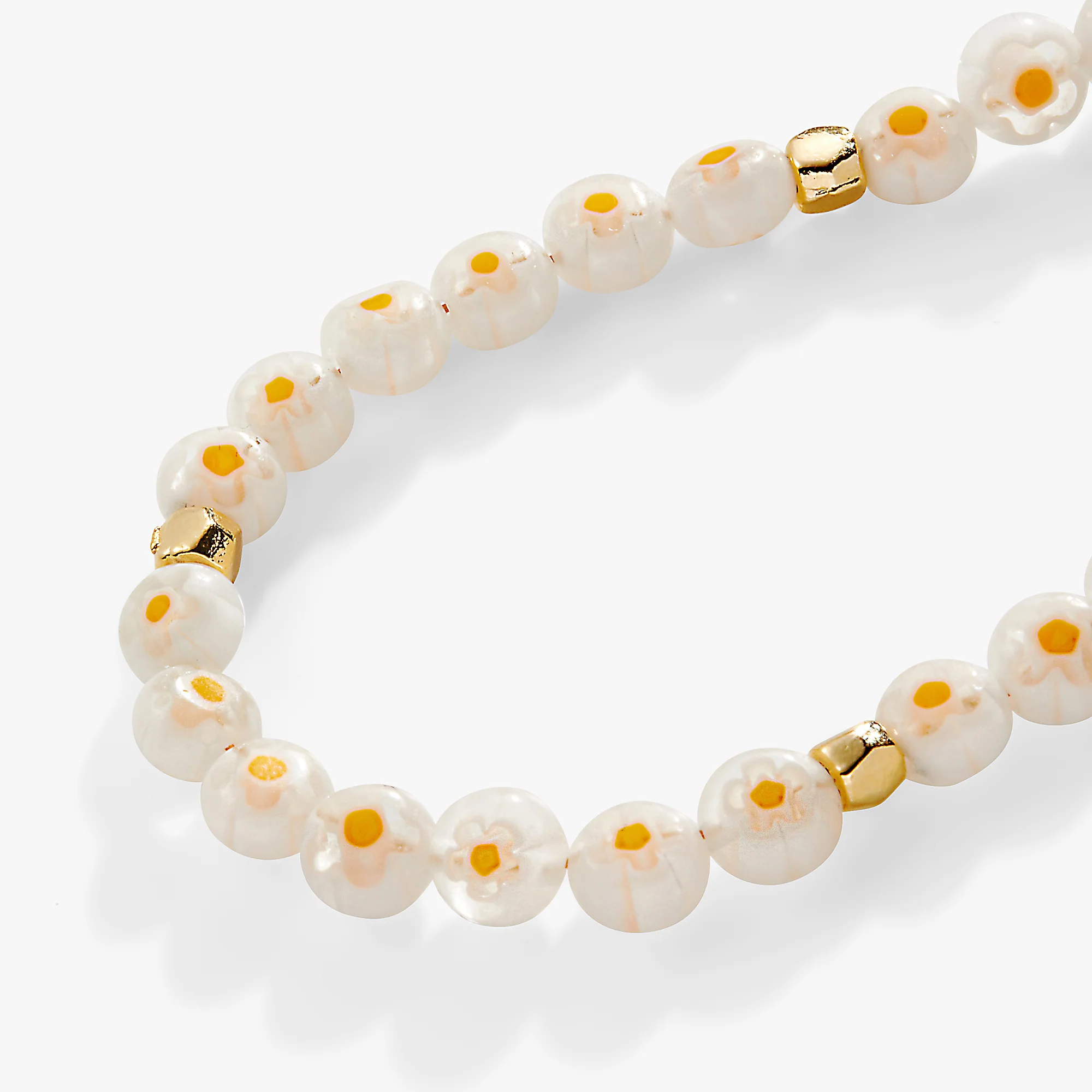 Daisy Beaded Necklace, Adjustable - Image 3