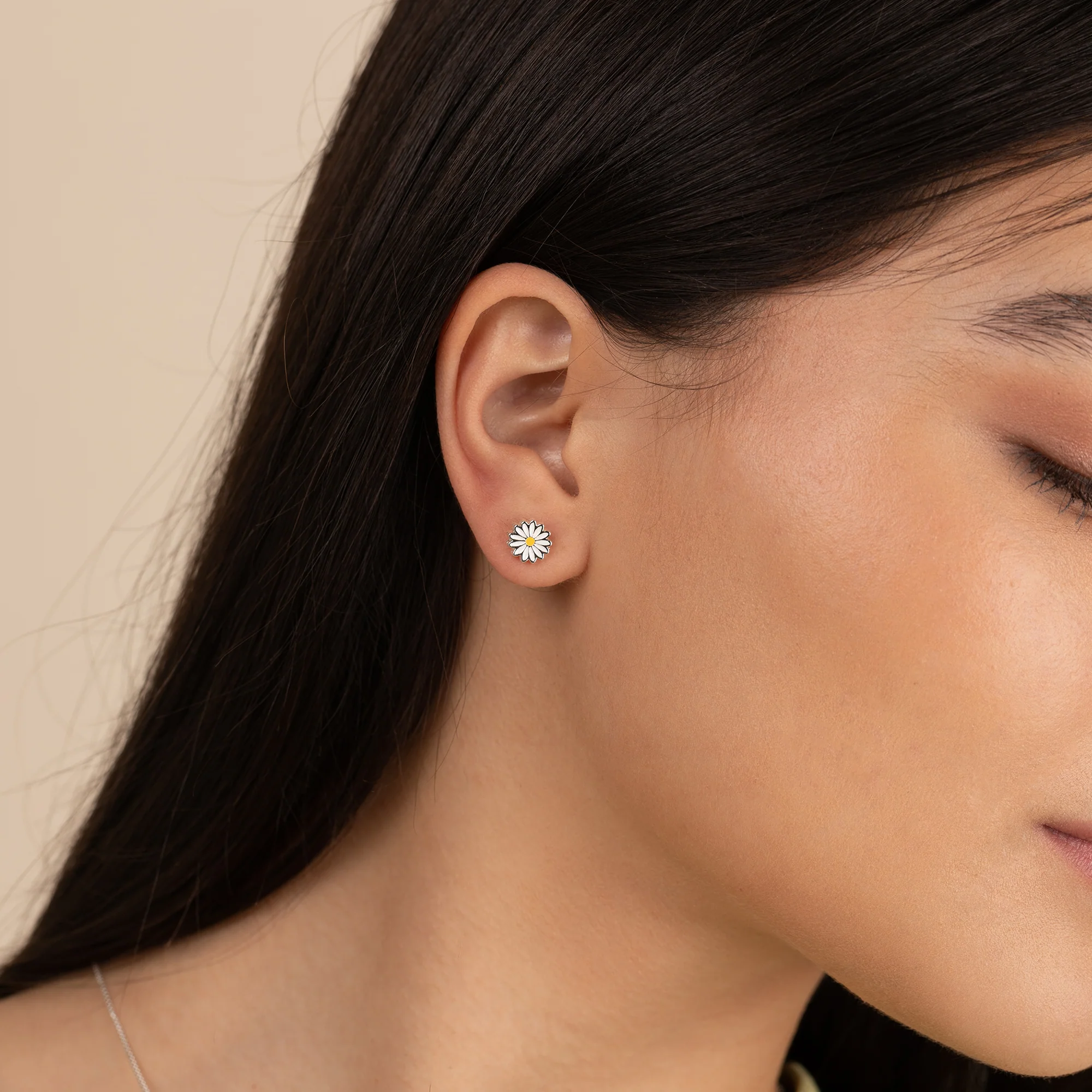 Daisy + Jasper Stone Stud Earrings, Set of 2 - Image 5