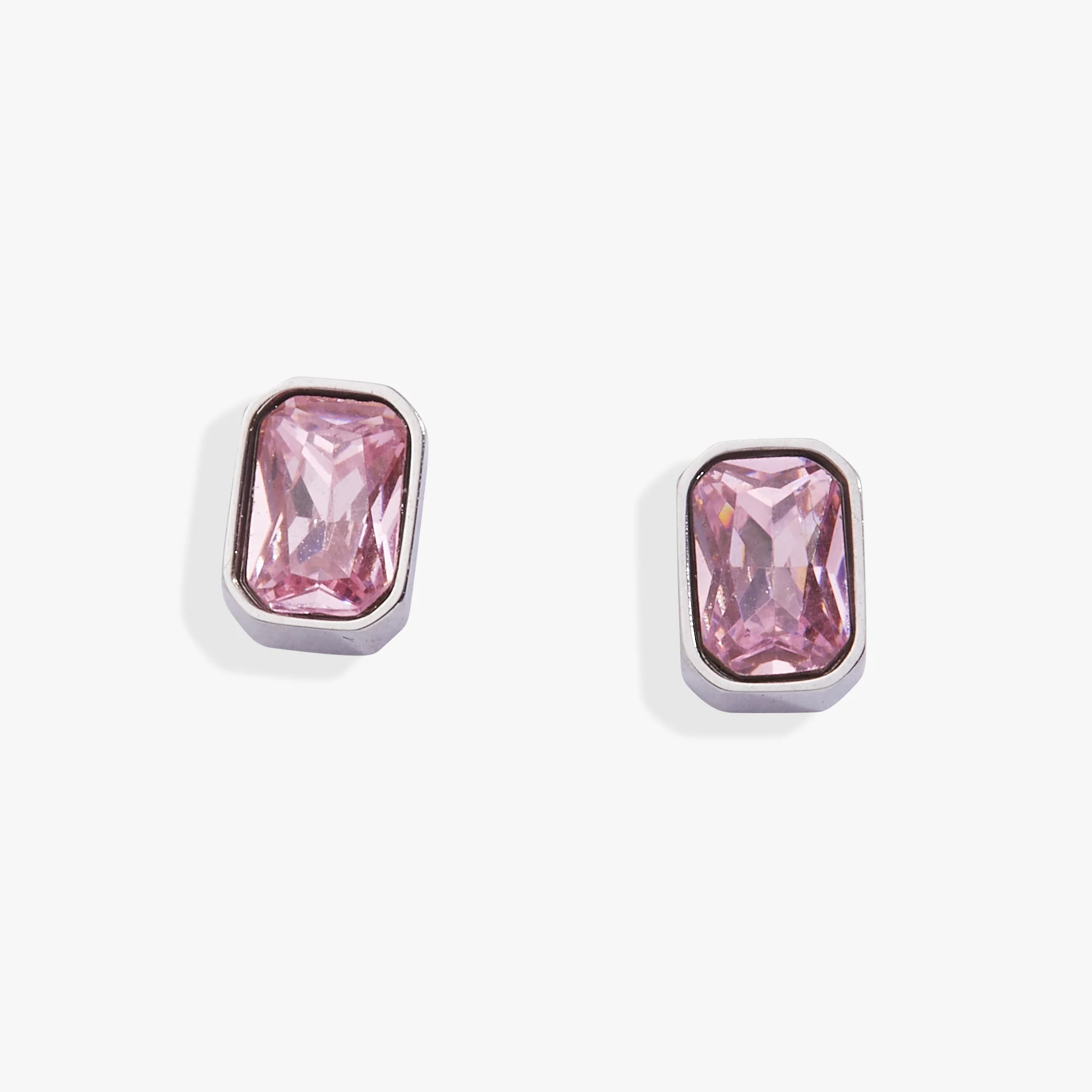 October Emerald-Cut Birthstone Stud Earrings - Image 3