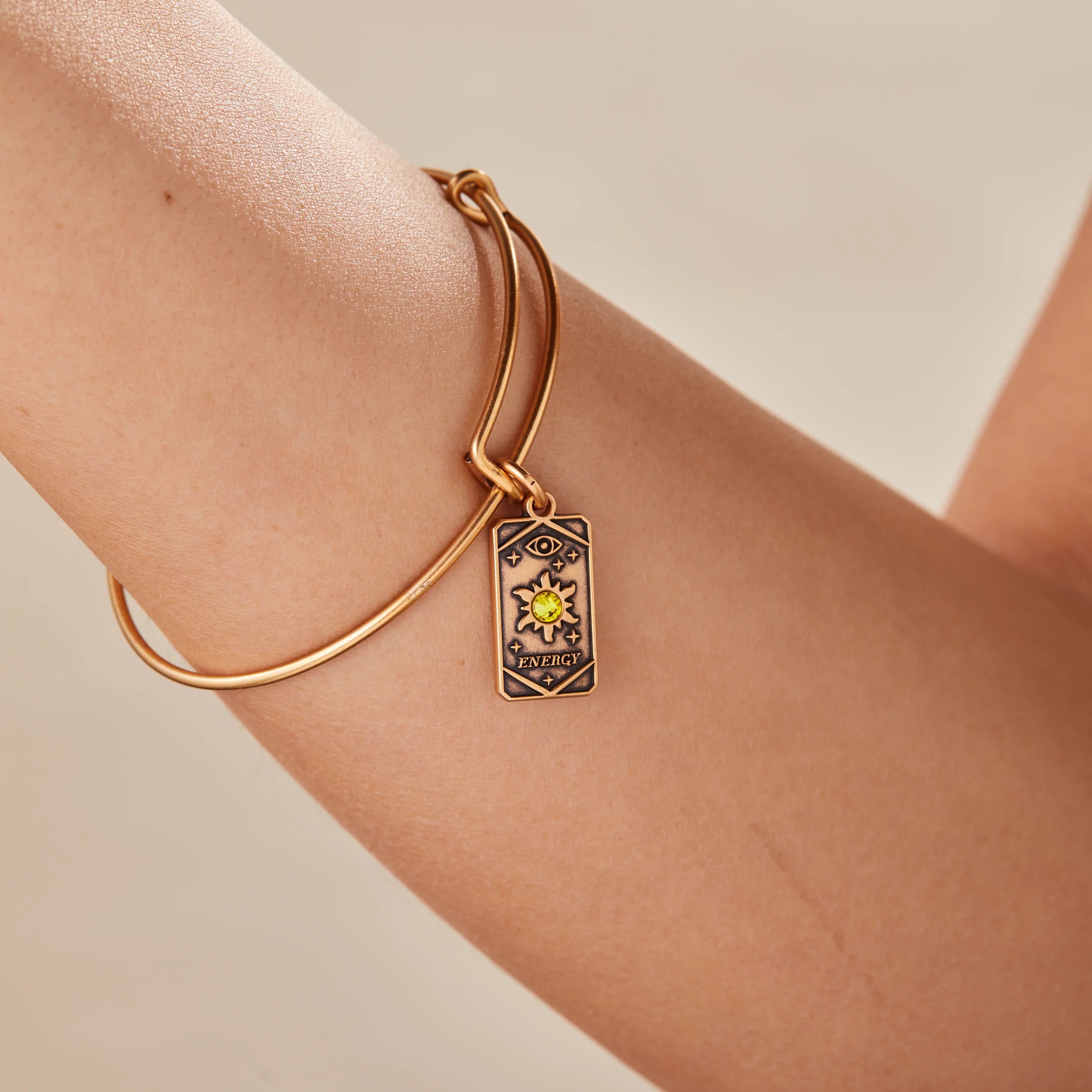 Energy Sun Oracle Charm Bangle Bracelet - Image 6