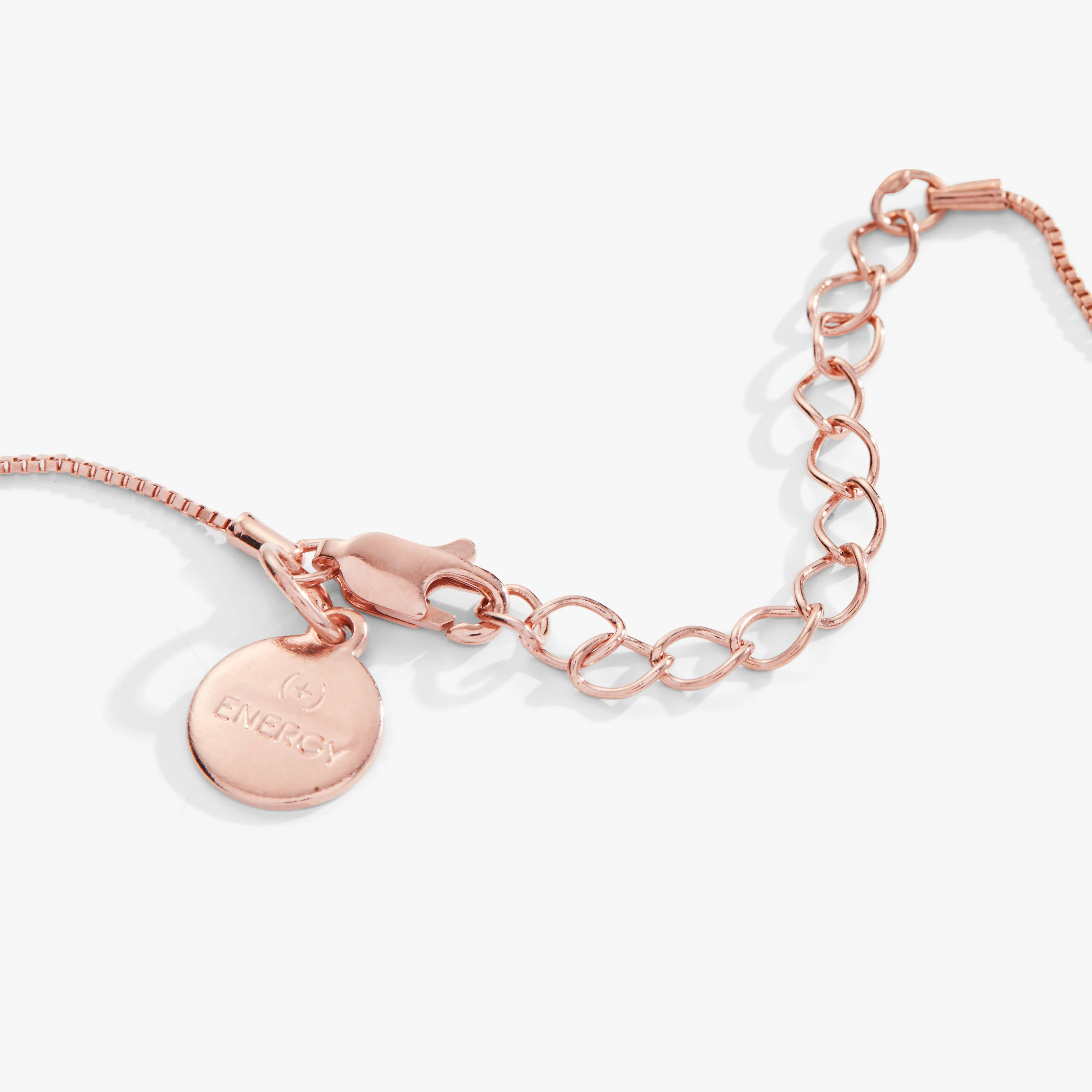 Circle Charm + Rose Quartz Bead Necklace - Image 3