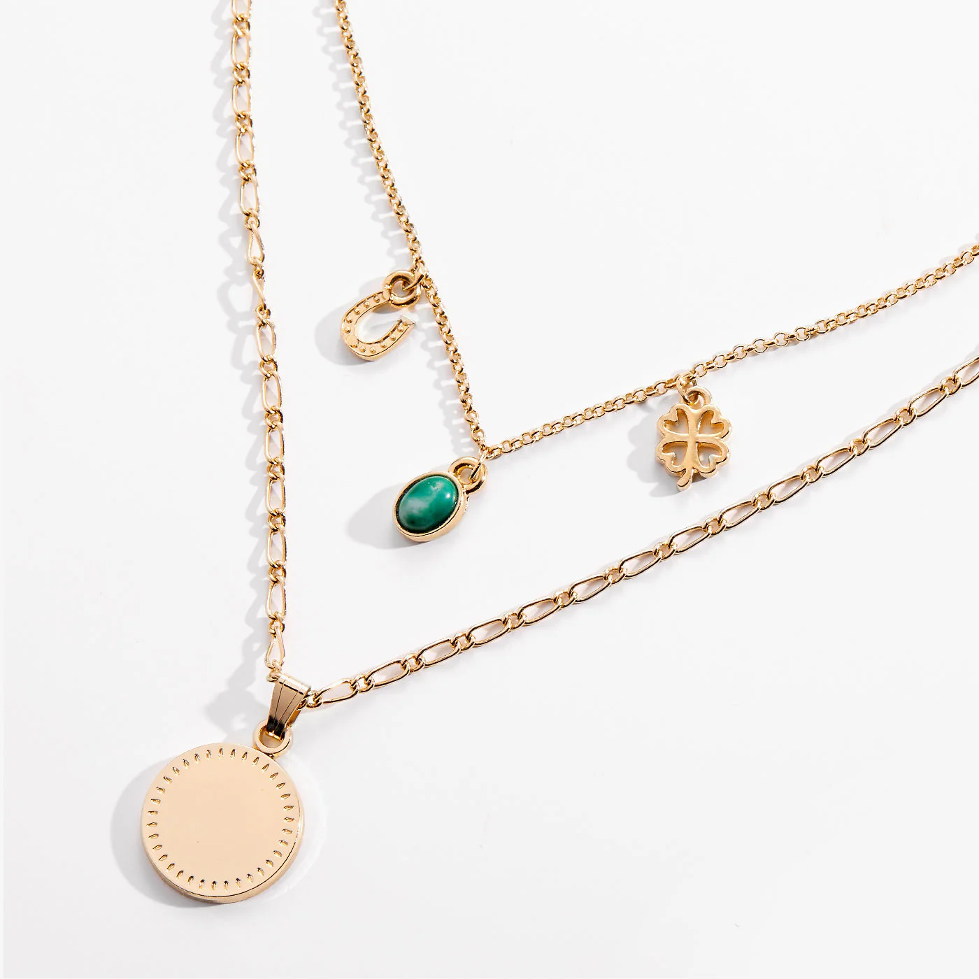 Luck + Prosperity Multi-Charm Layered Necklace - Image 3