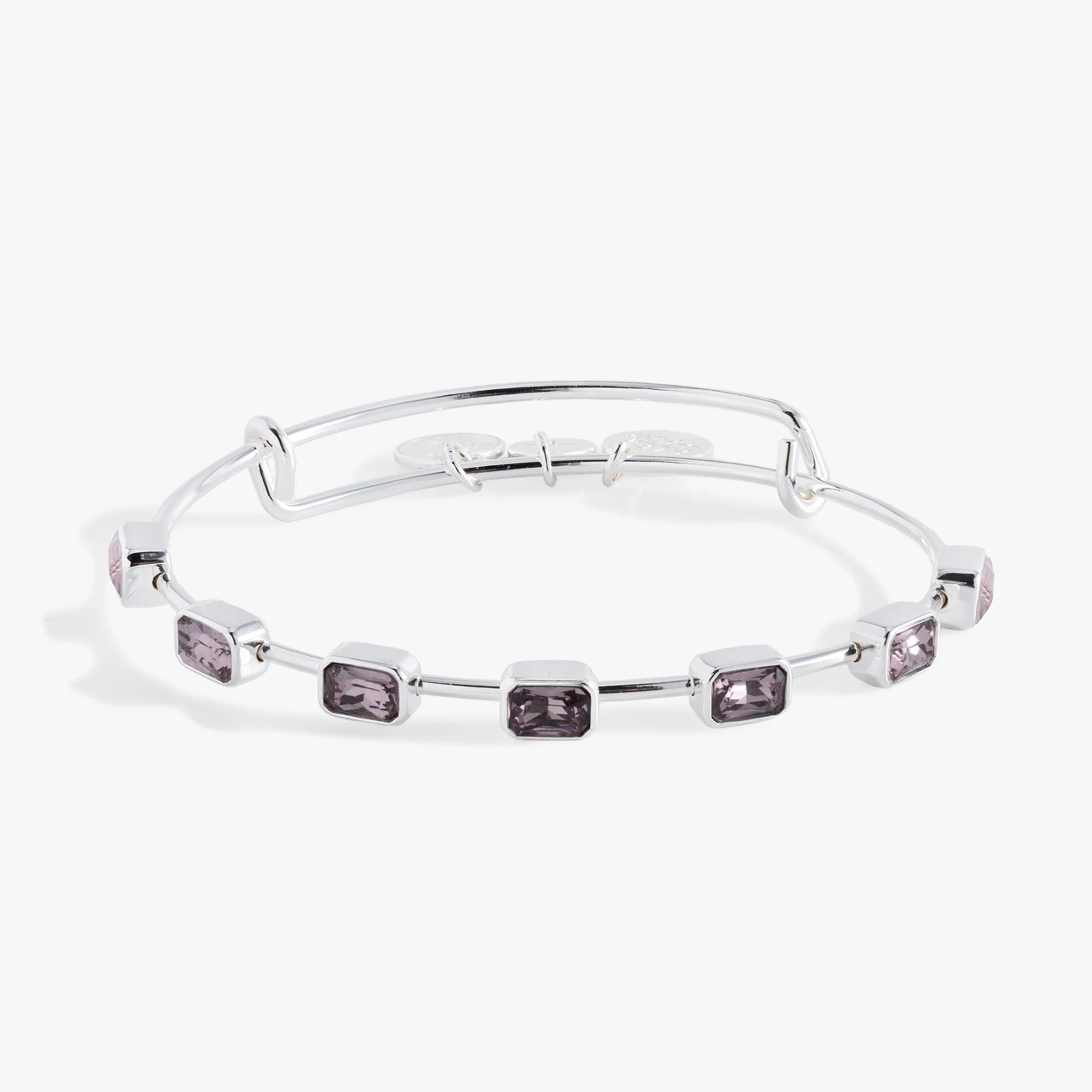 June Birthstone Emerald Cut Bangle - Image 6