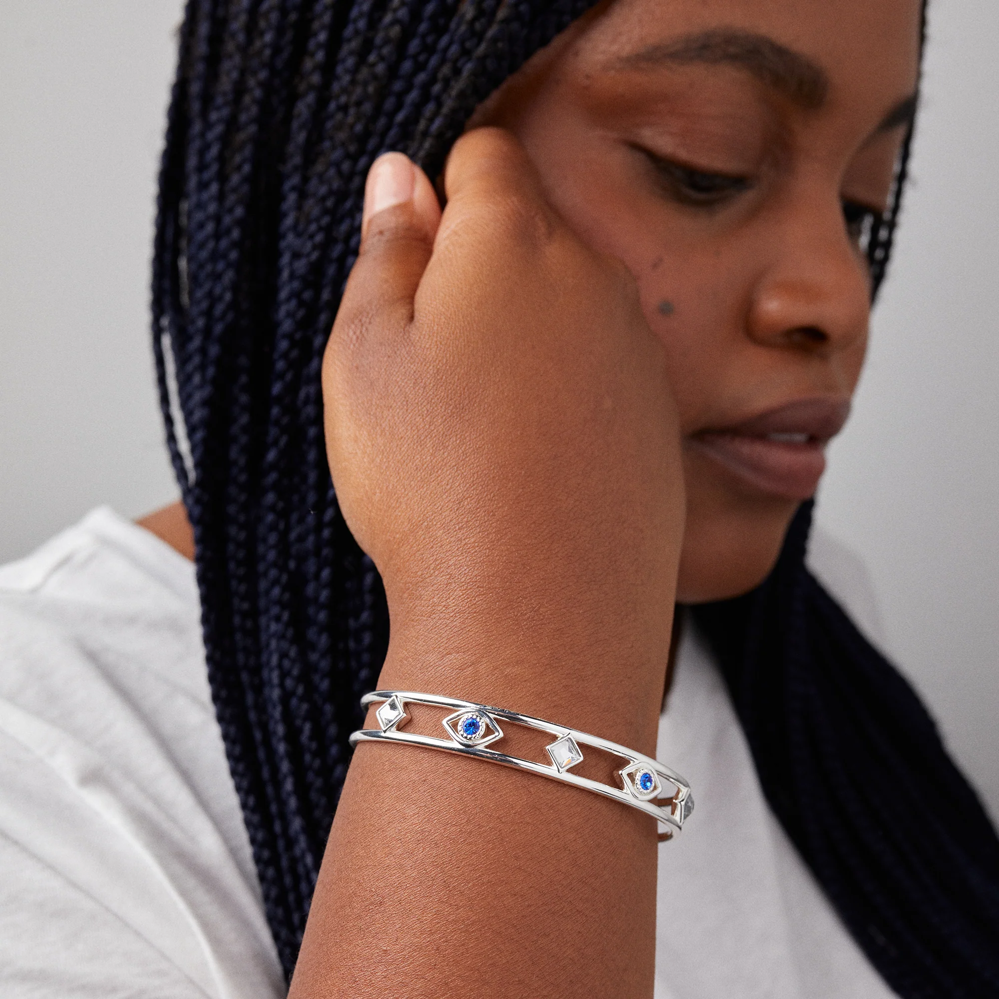 Evil Eye Crystal Cuff - Image 2