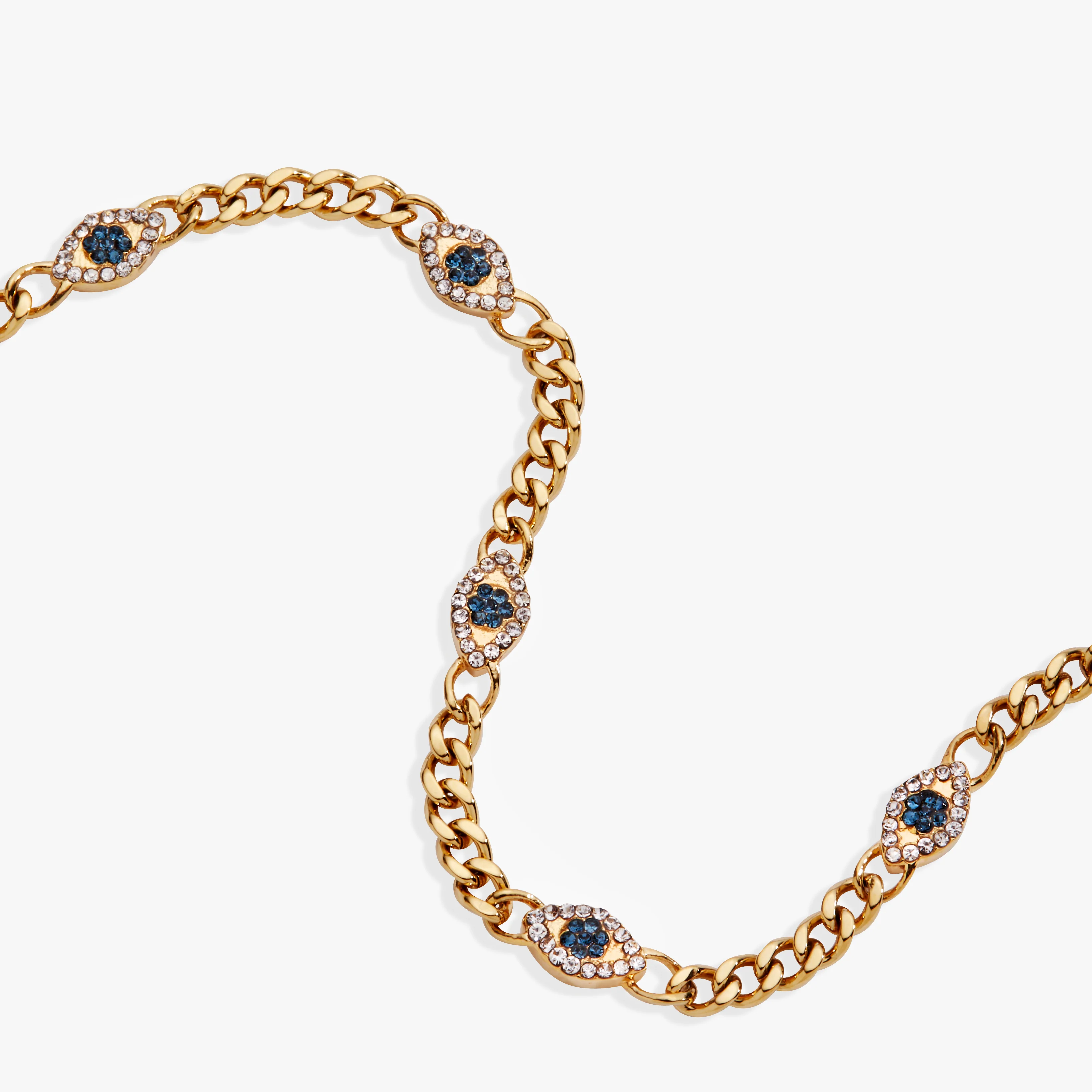 Evil Eye Curb Chain Inline Bracelet - Image 2