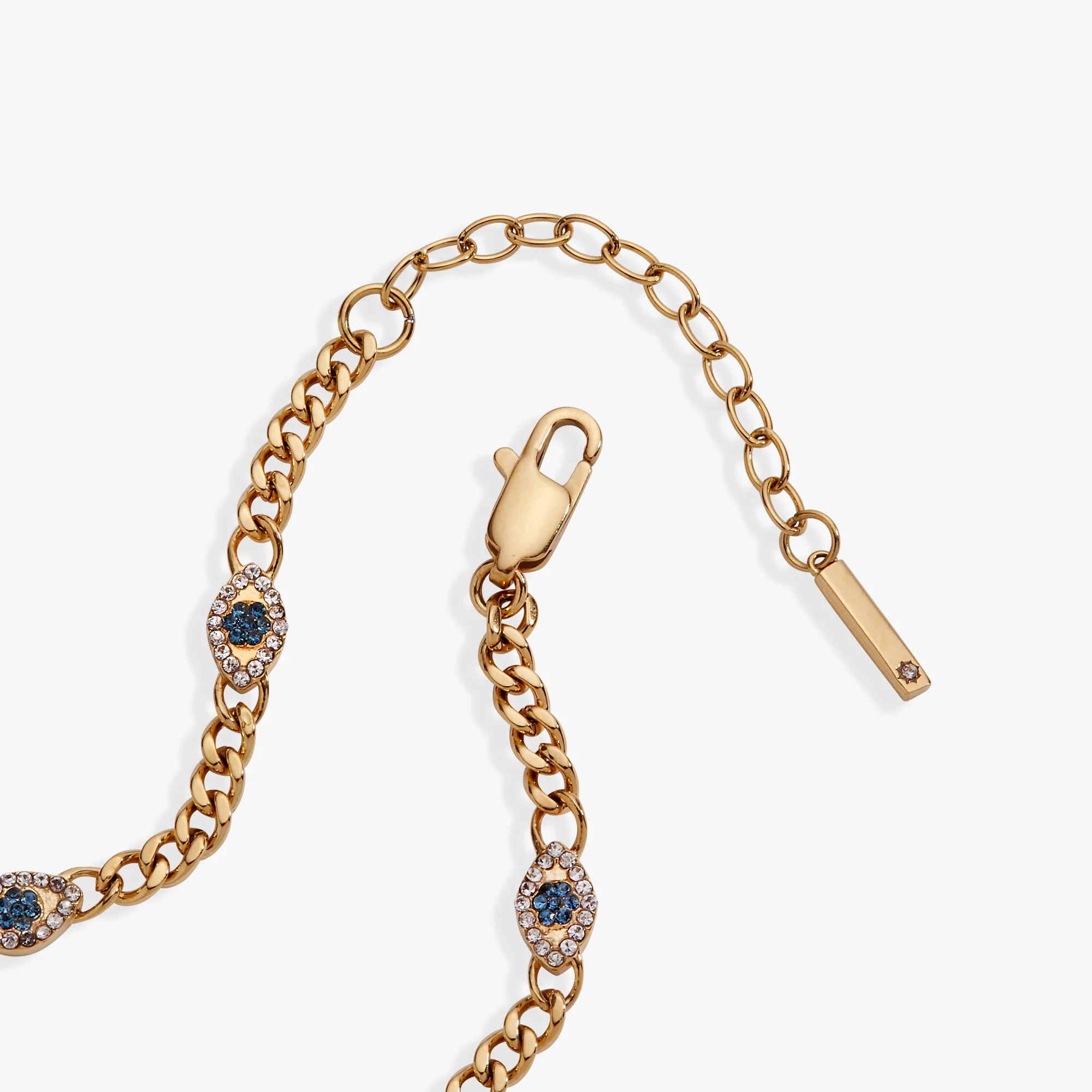 Evil Eye Curb Chain Inline Bracelet - Image 3