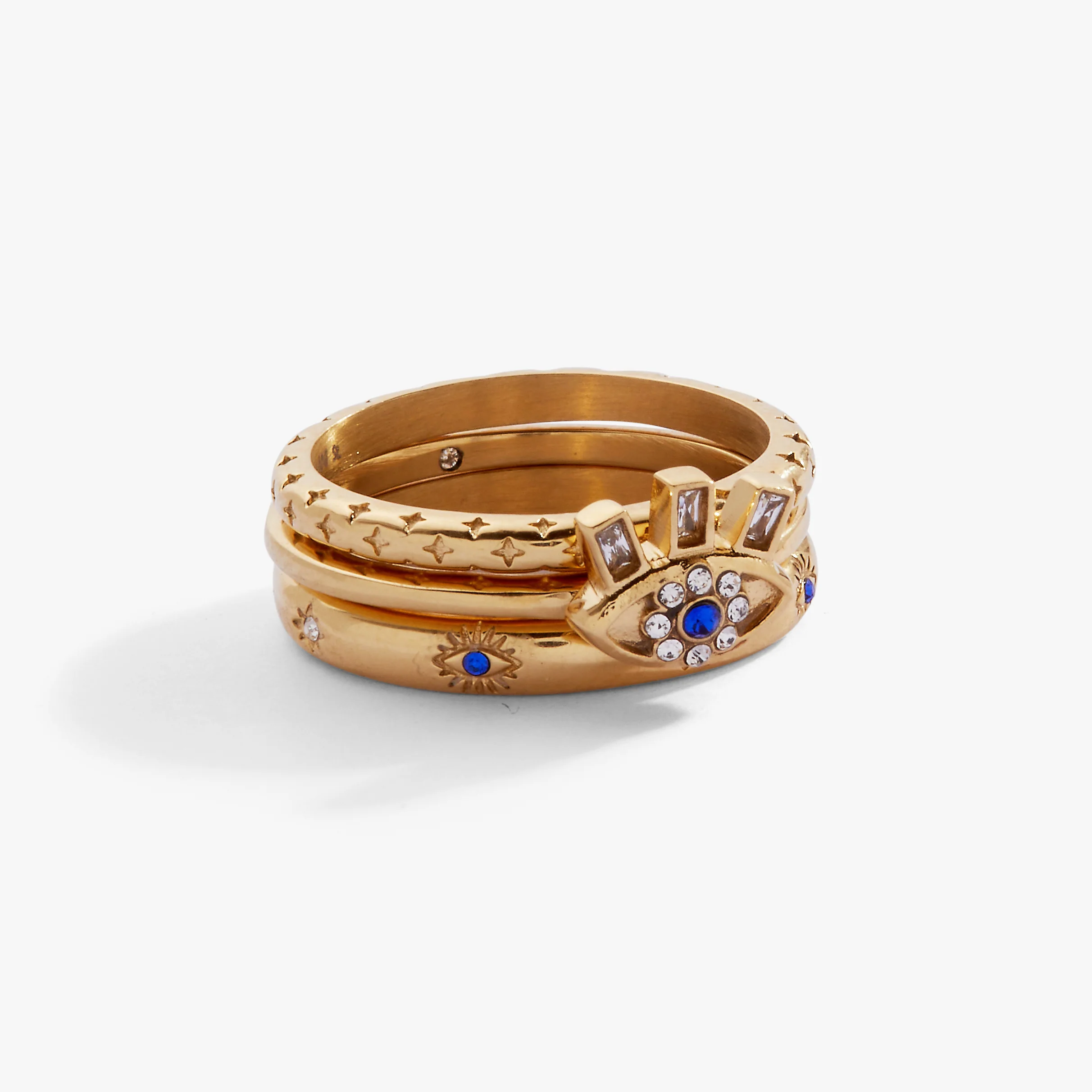 Evil Eye Stacking Ring Set of 3 - Image 3