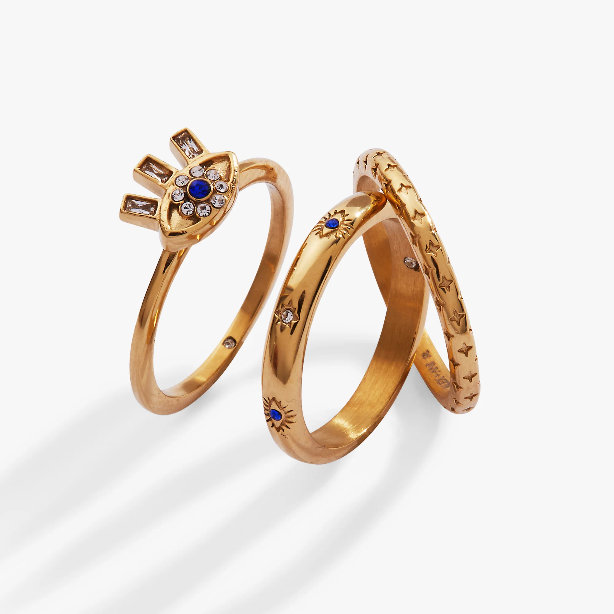 Evil Eye Stacking Ring Set of 3 - Image 4
