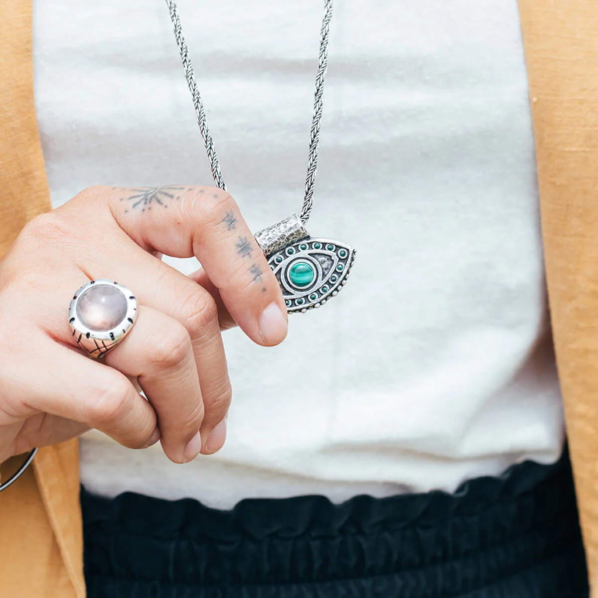 Evil Eye Statement Necklace - Image 3