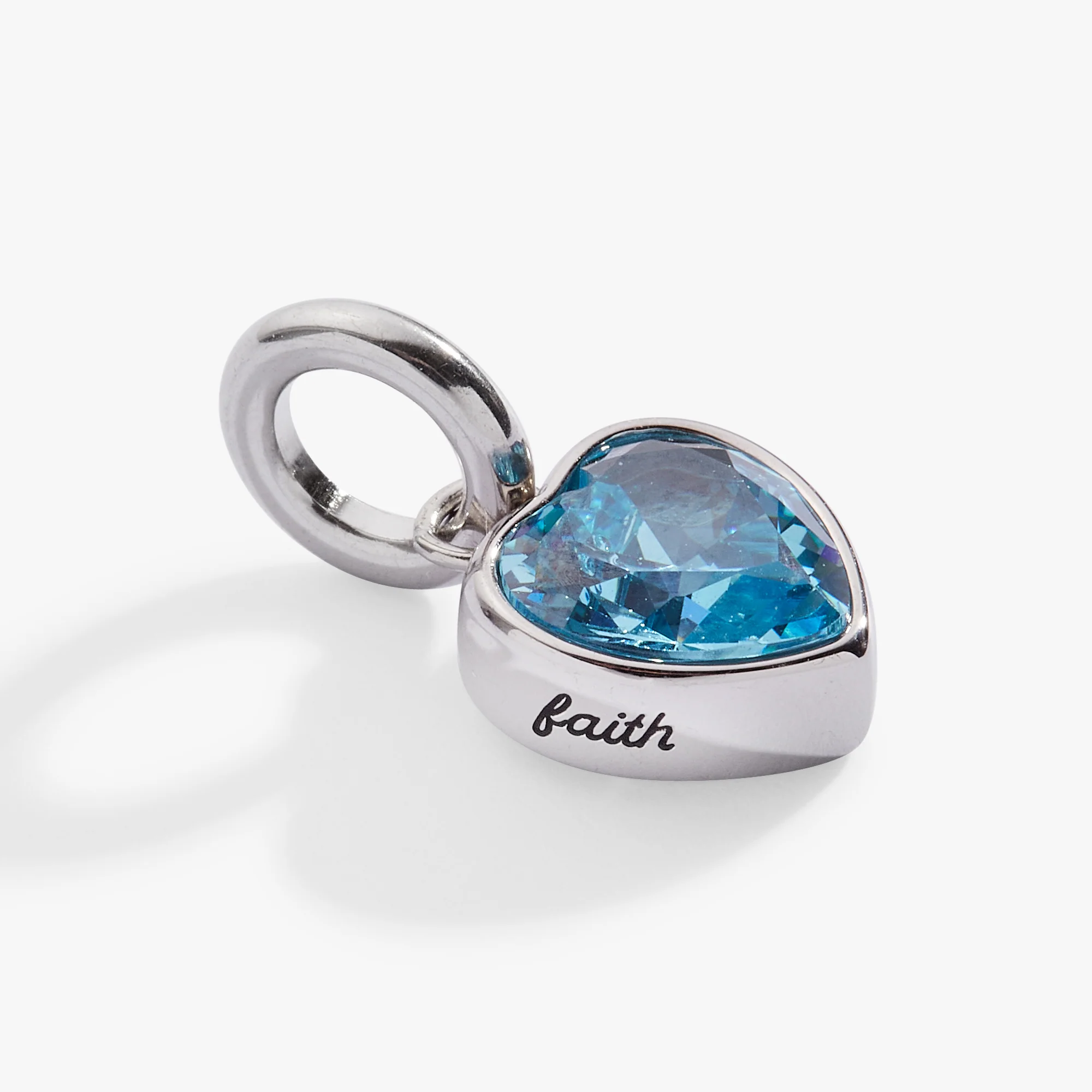 March 'Faith' Heart Birthstone Charm - Image 5
