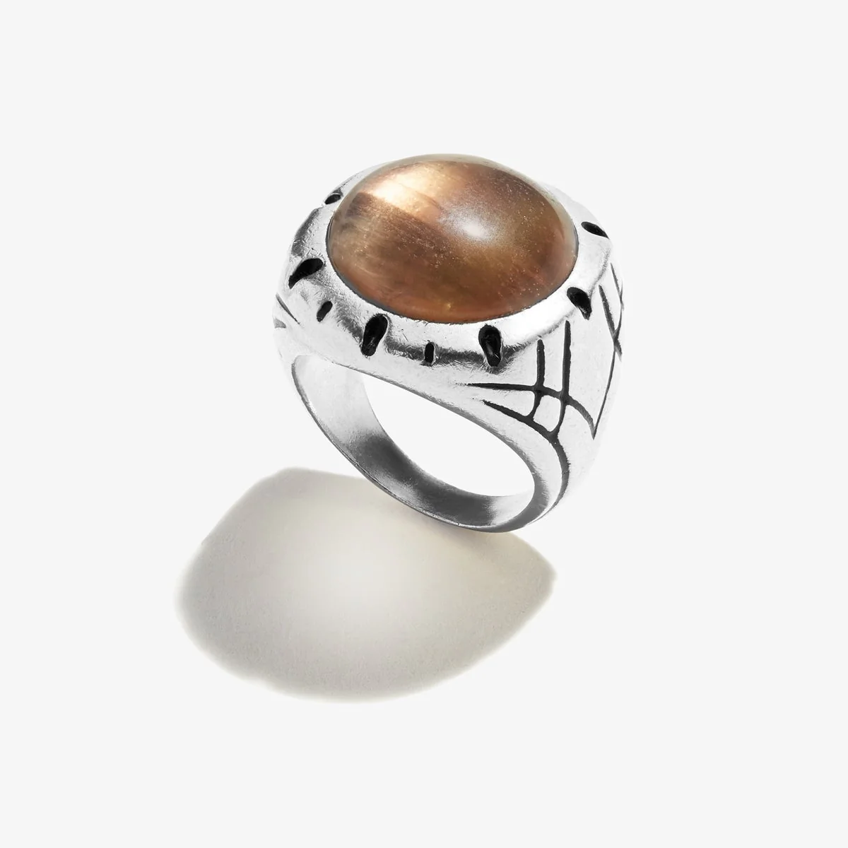 Fluorite Gemstone Signet Ring - Image 2