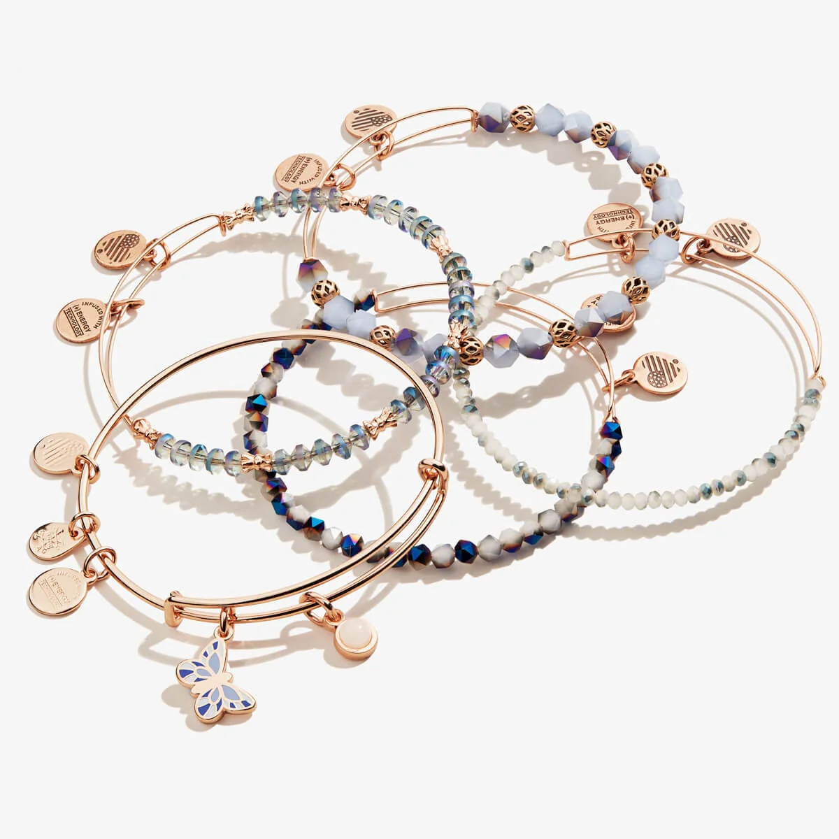 Flying Butterfly Charm Bangles, Set of 5 - Image 2