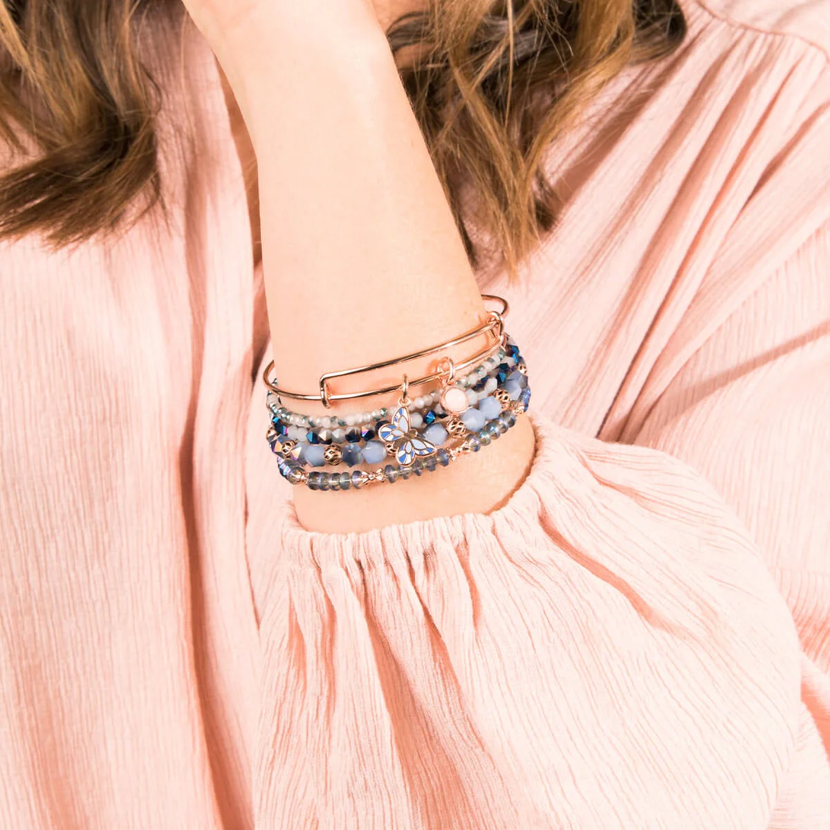 Flying Butterfly Charm Bangles, Set of 5 - Image 3