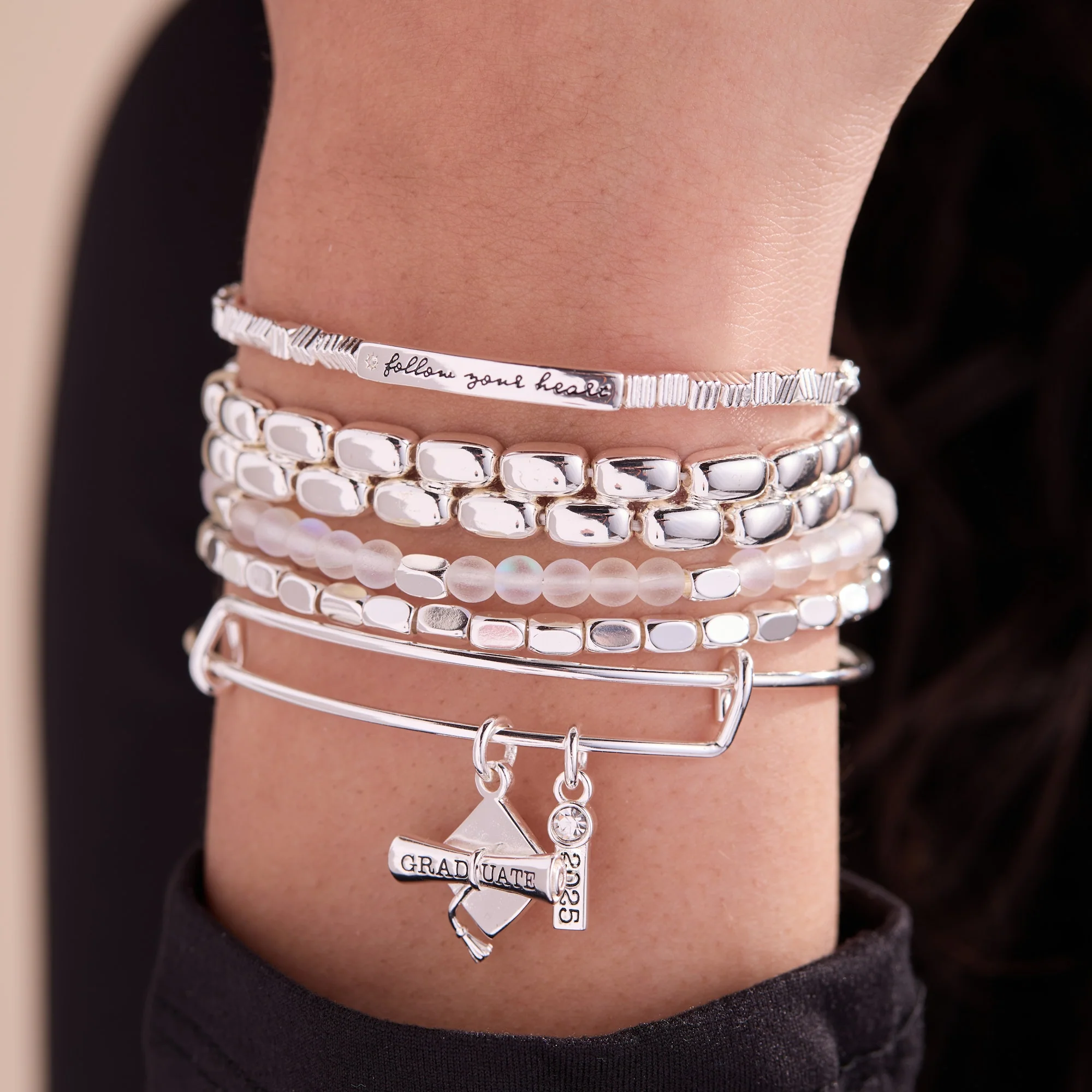 Follow Your Heart Stretch Bracelet - Image 4