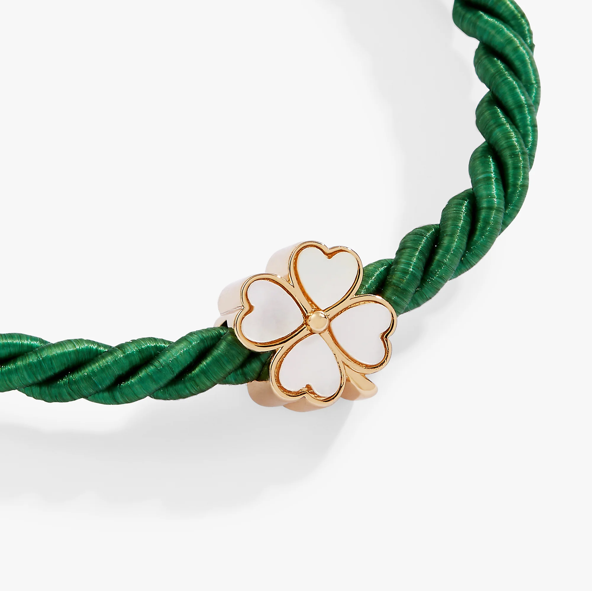Four Leaf Clover Cord Bracelet - Image 3