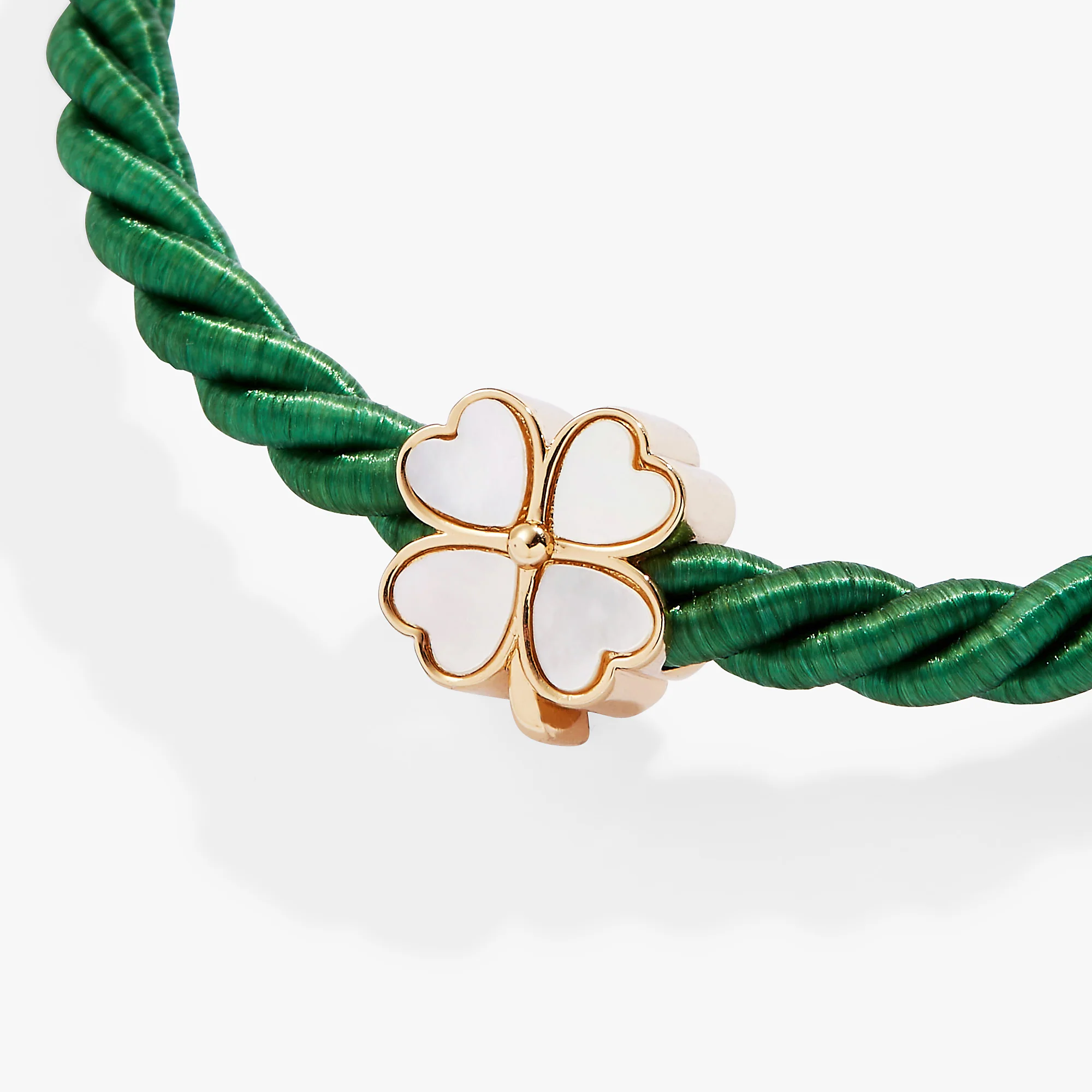 Four Leaf Clover Cord Bracelet - Image 5