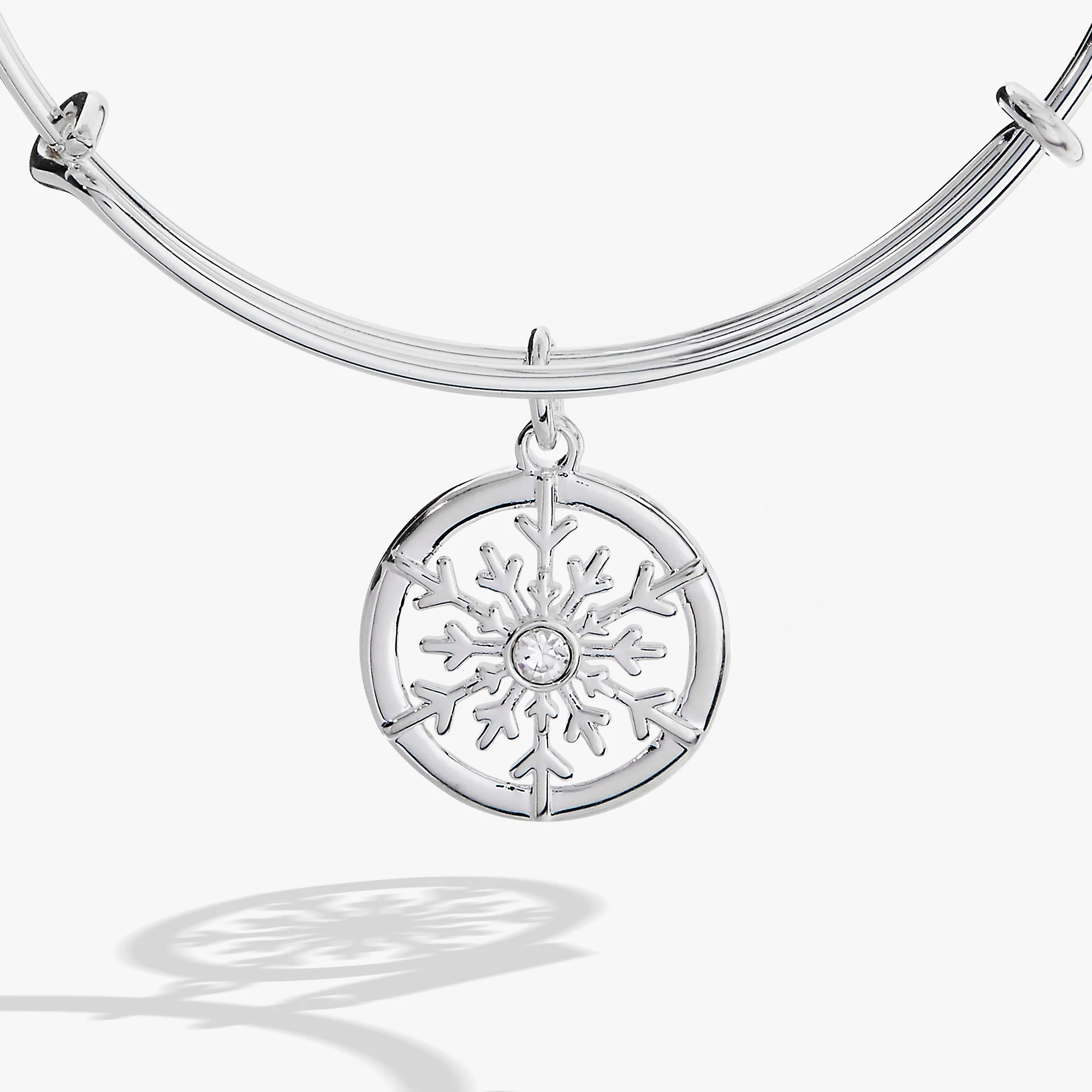 Frosted Snowflake Charm Bangle - Image 2