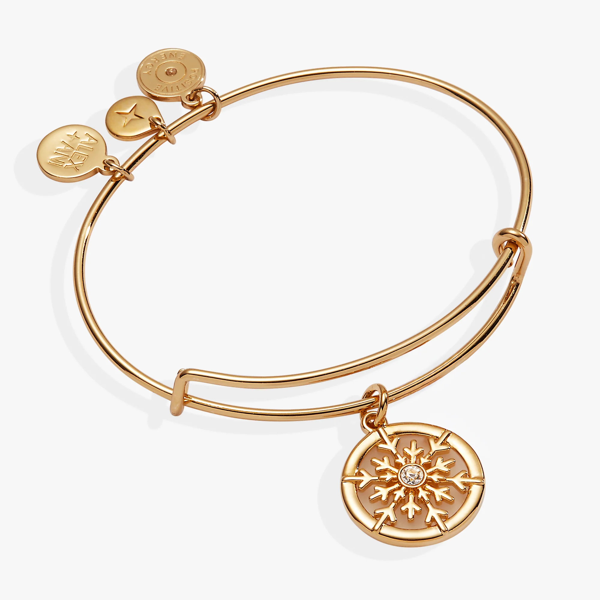 Frosted Snowflake Charm Bangle - Image 3