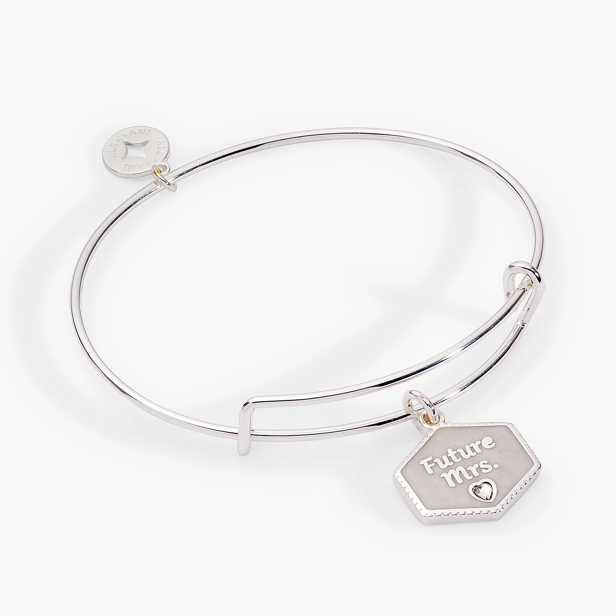 'Future Mrs.' Mother of Pearl Charm Bangle - Image 4