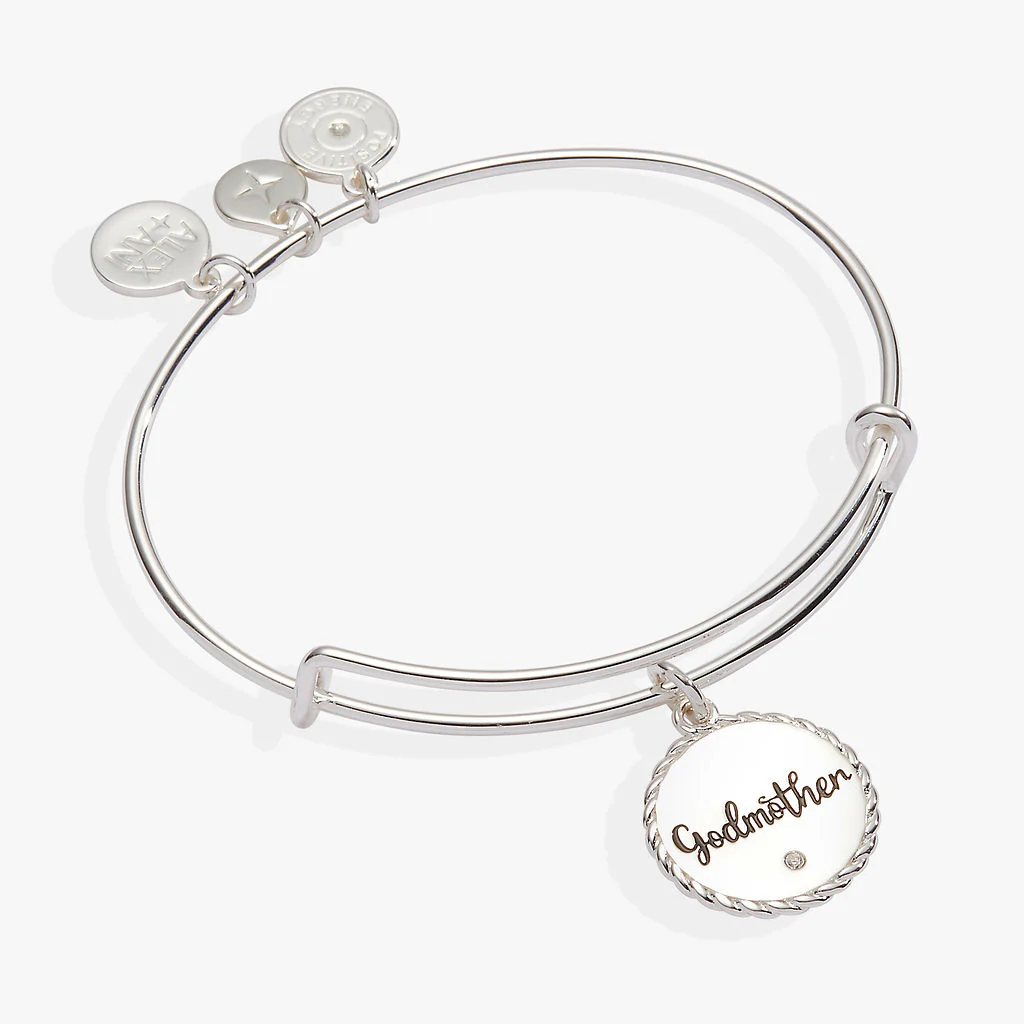Godmother 'Loves Like A Parent, Acts Like A Friend' Charm Bangle - Image 4