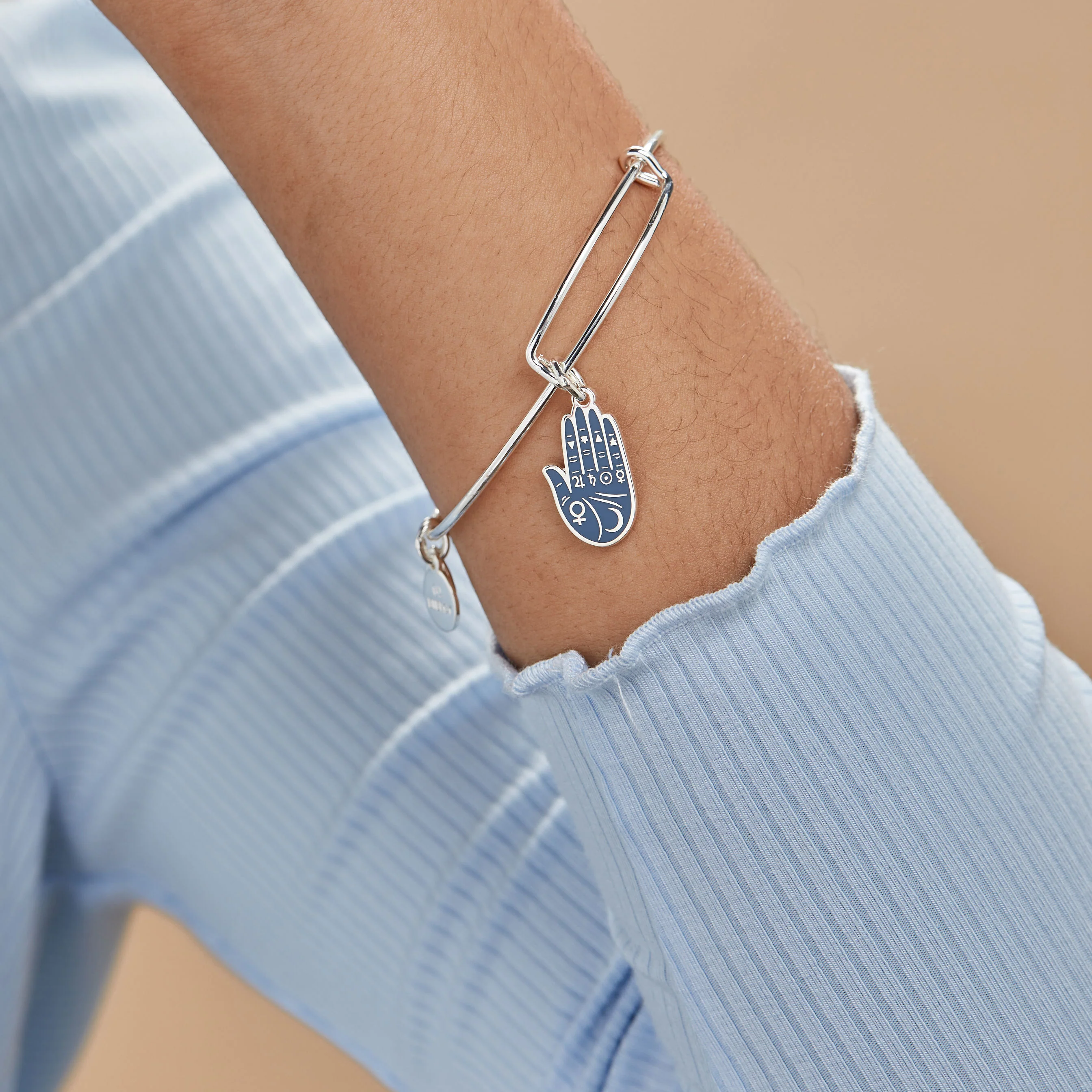 Good Fortune Palmistry Charm Bangle - Image 2