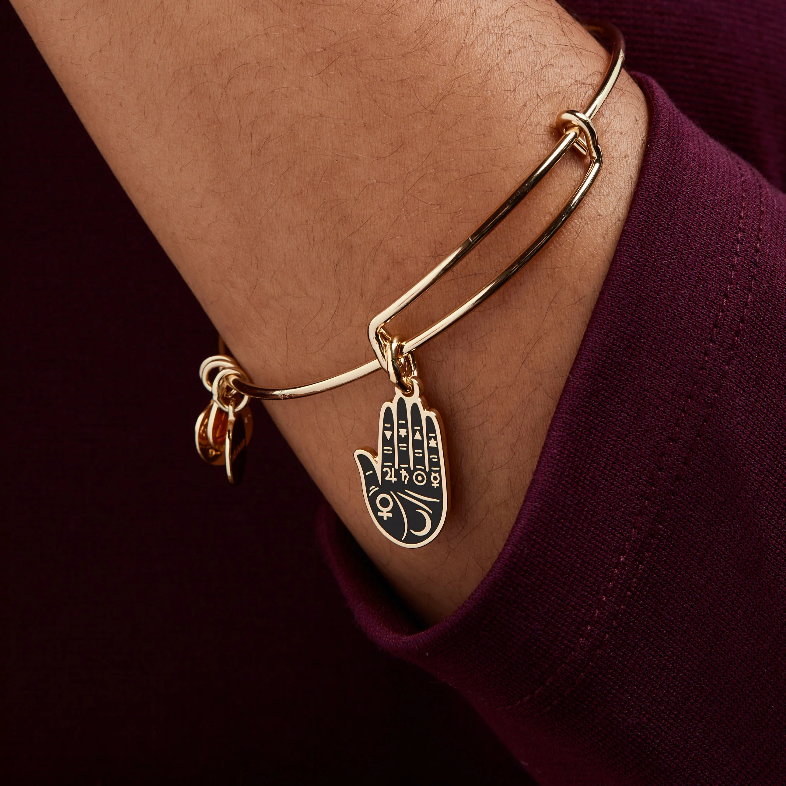 Good Fortune Palmistry Charm Bangle - Image 4
