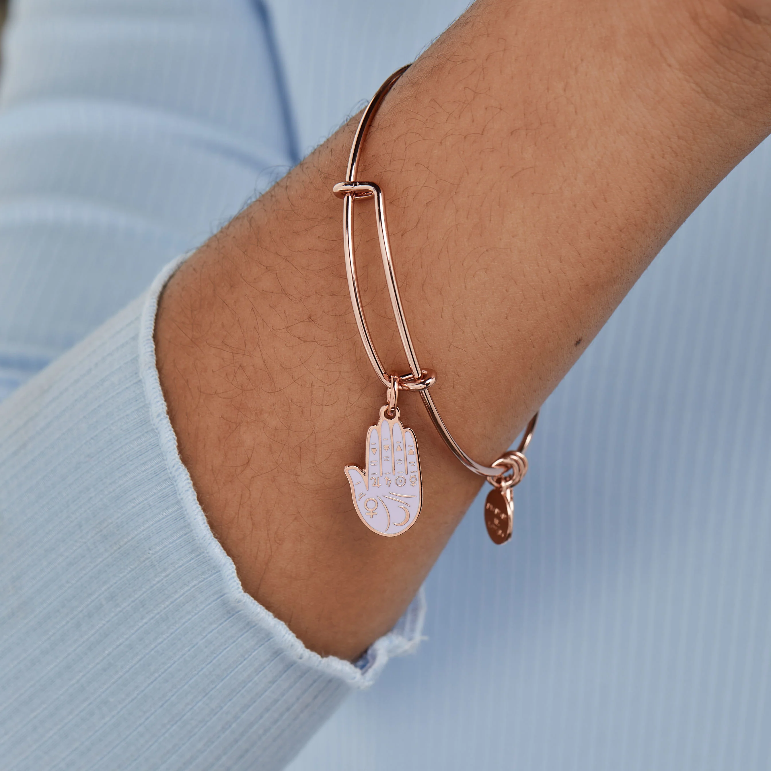 Good Fortune Palmistry Charm Bangle - Image 6
