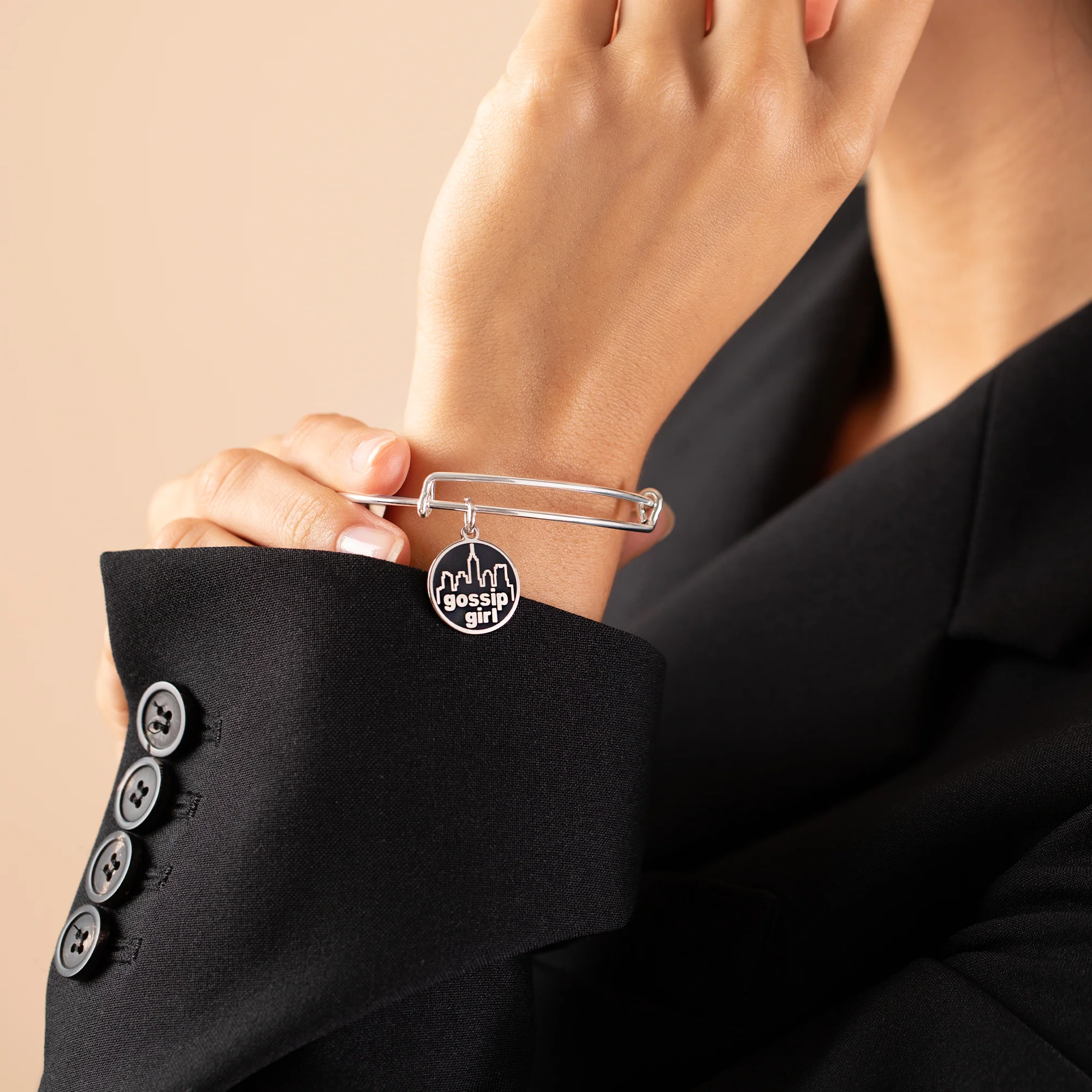 Gossip Girl Logo Charm Bangle - Image 3