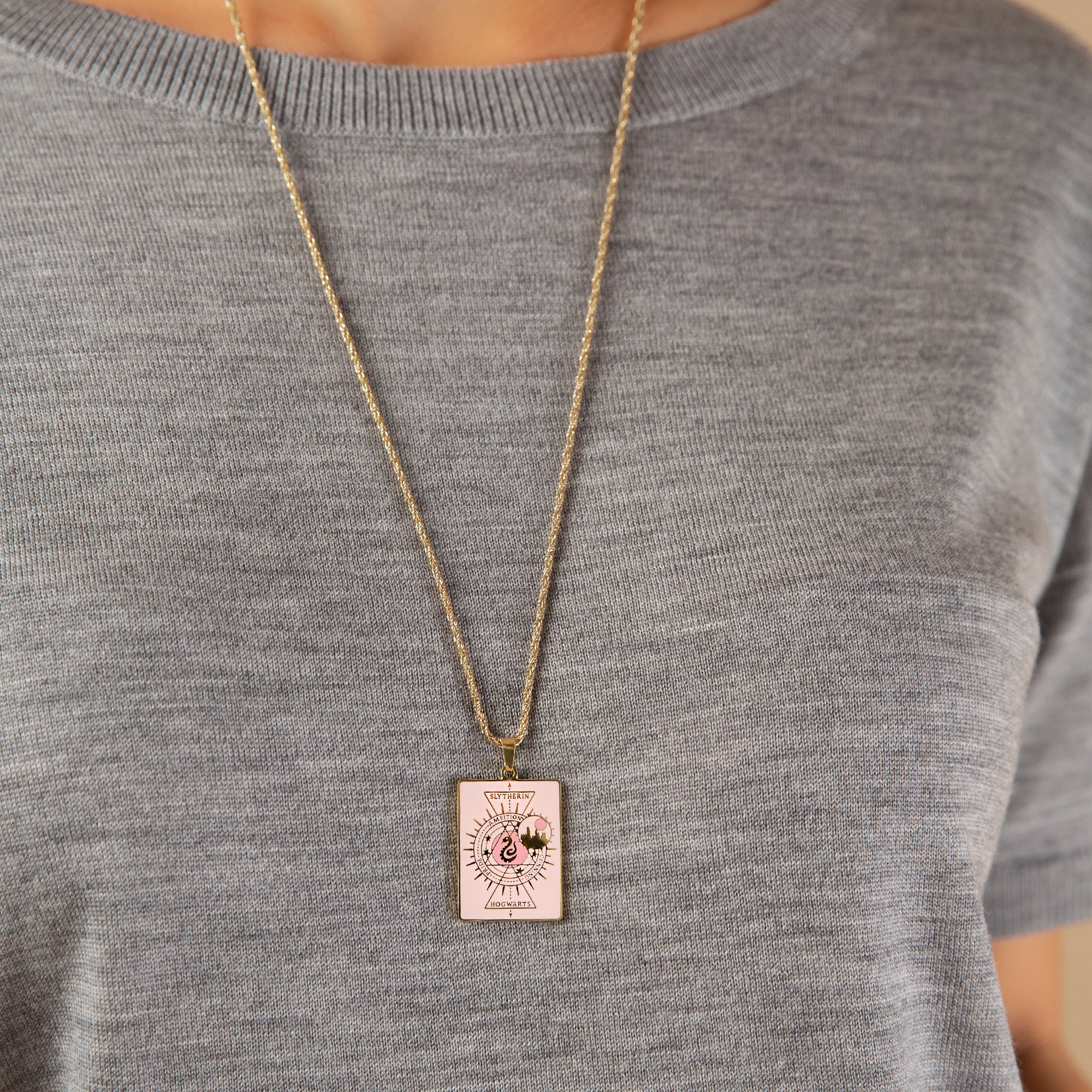 Harry Potter™ Hogwarts™ + Slytherin Charm Necklace - Image 4