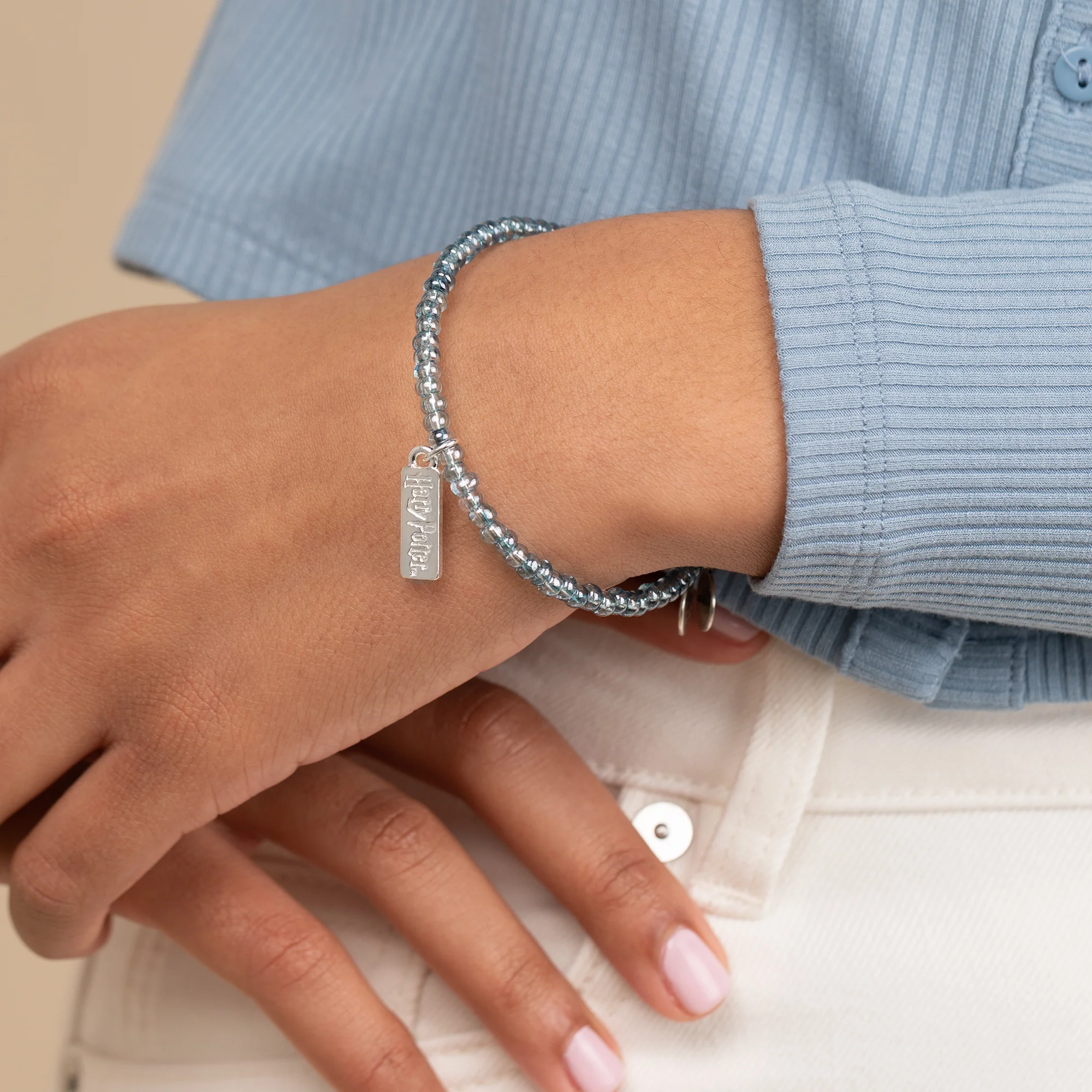 Harry Potter™ Illumination Beaded Charm Bangle, Blue - Image 2