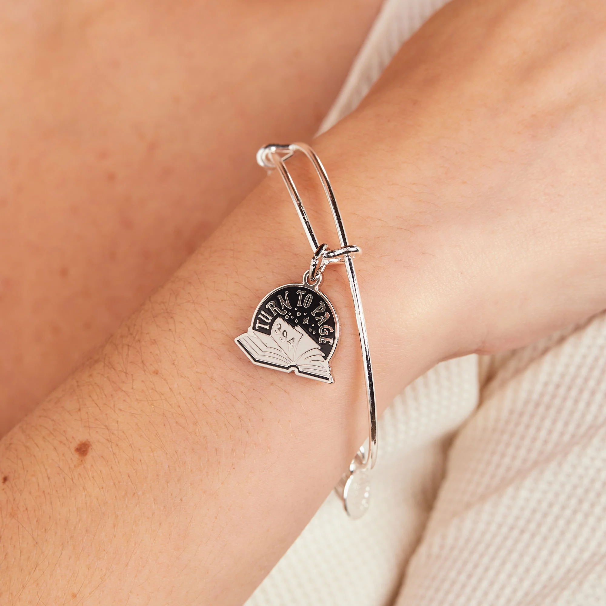 Harry Potter™ 'Turn to Page 394' Charm Bangle - Image 2