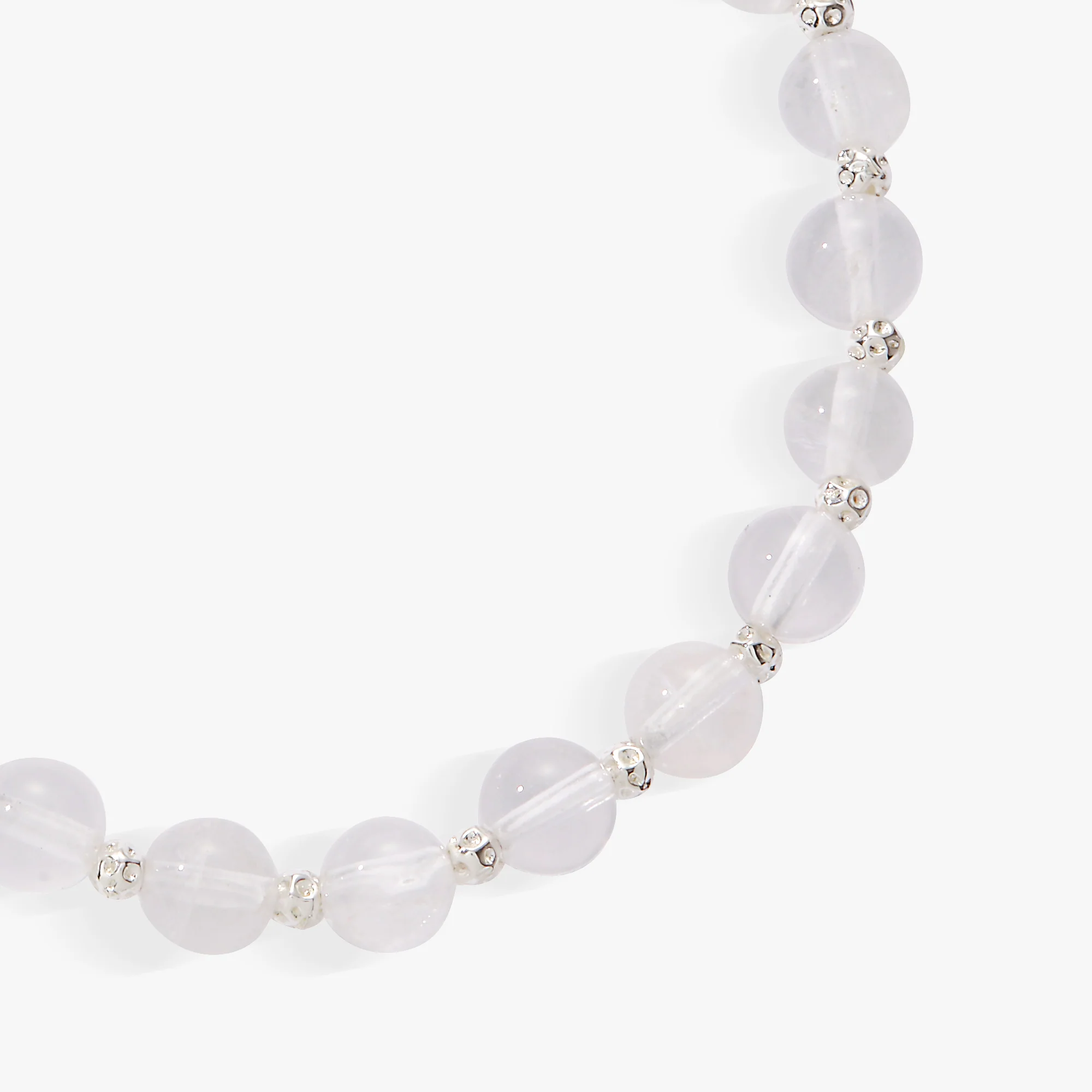 Clear Quartz Healing Stone Stretch Bracelet - Image 2