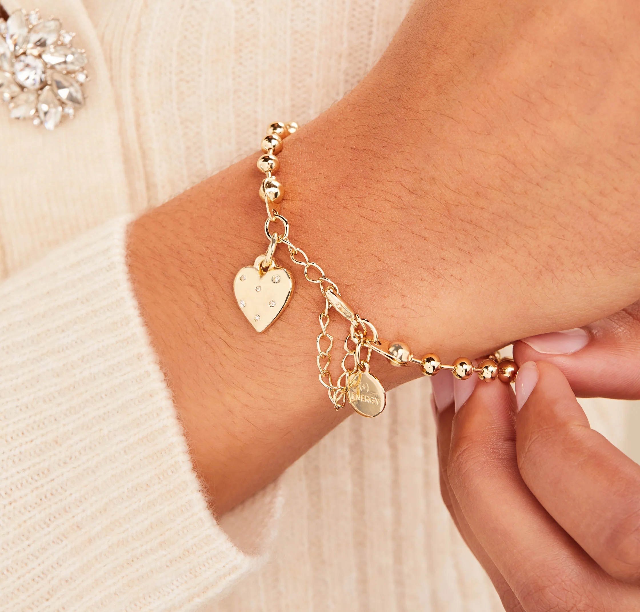 Heart Ball Chain Bracelet - Image 5