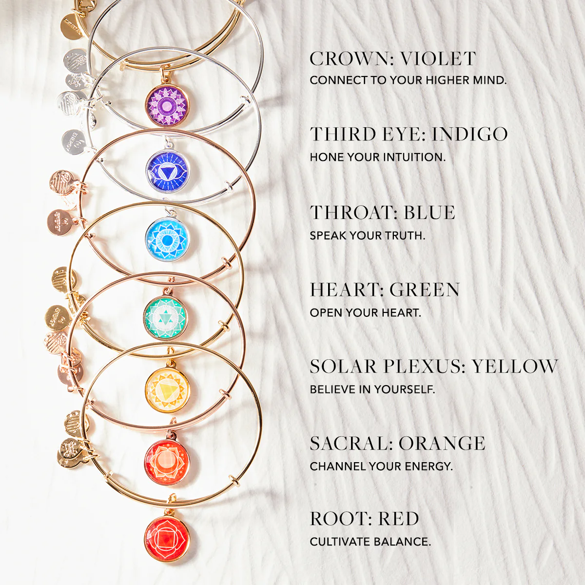 Heart Chakra Charm Bangle Bracelet - Image 2