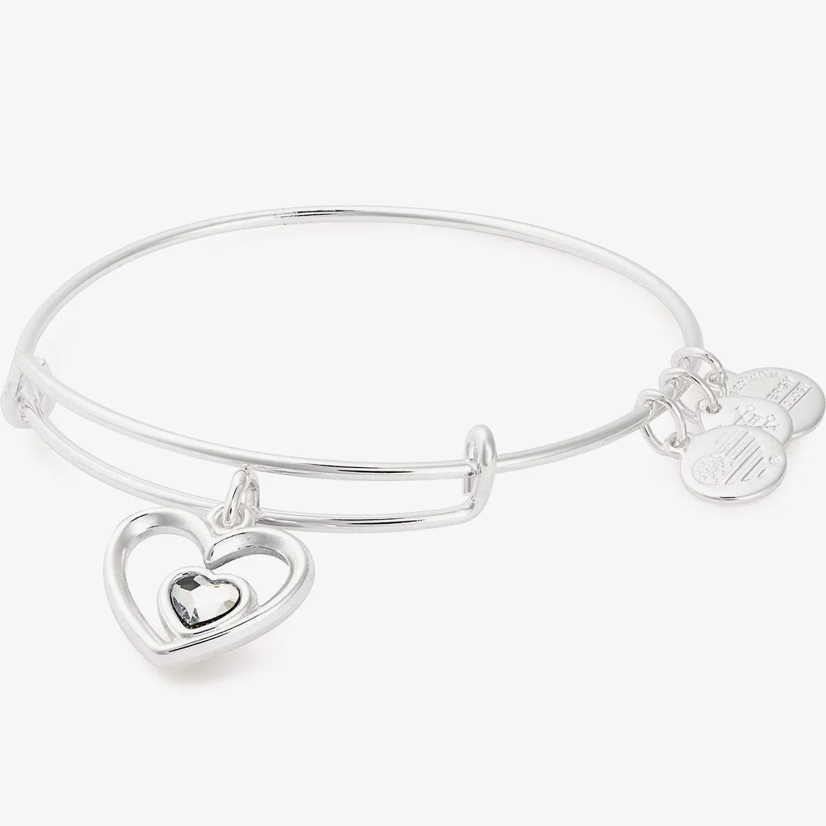 Heart in Heart Charm Bangle - Image 2