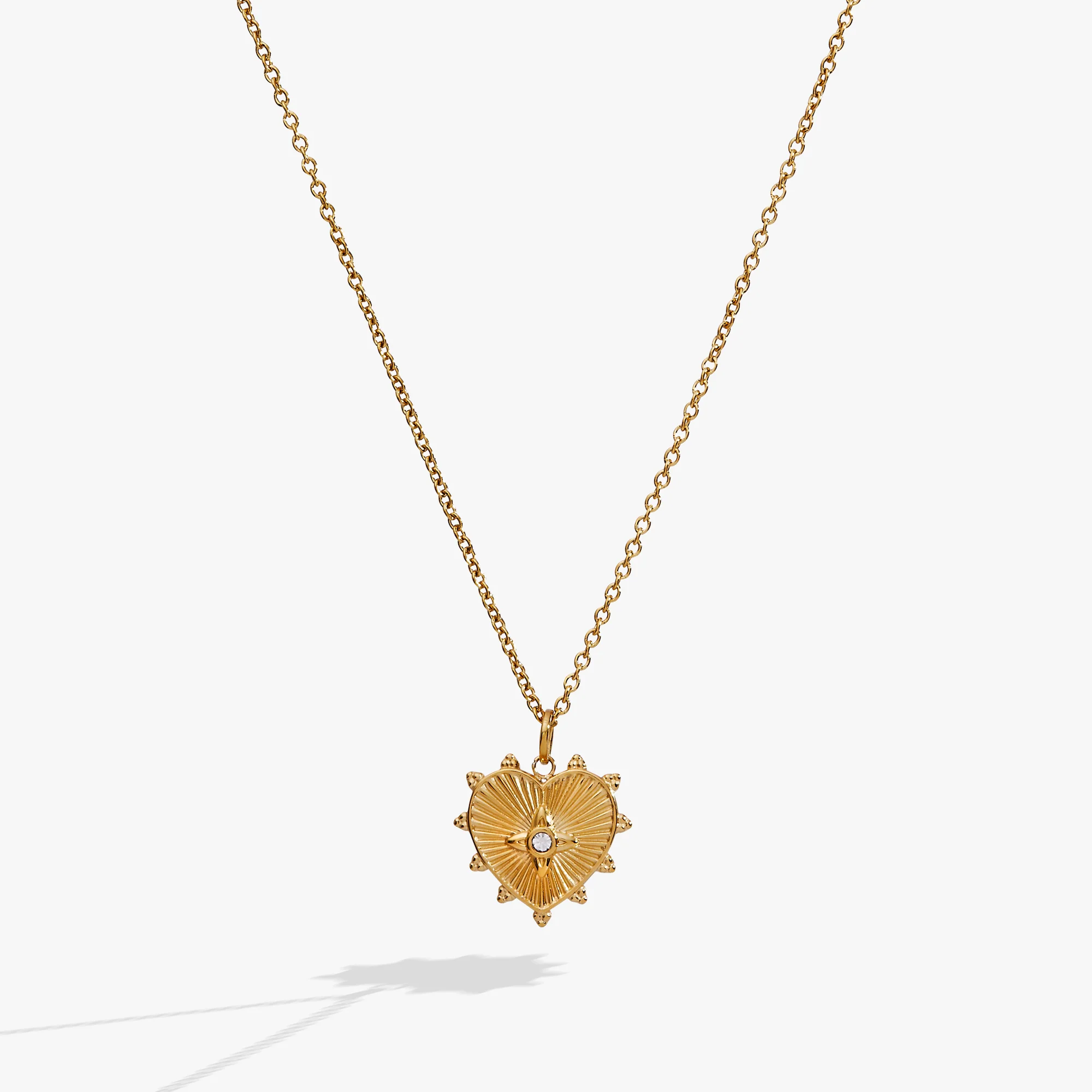 Heart Starburst Pendant Necklace - Image 3