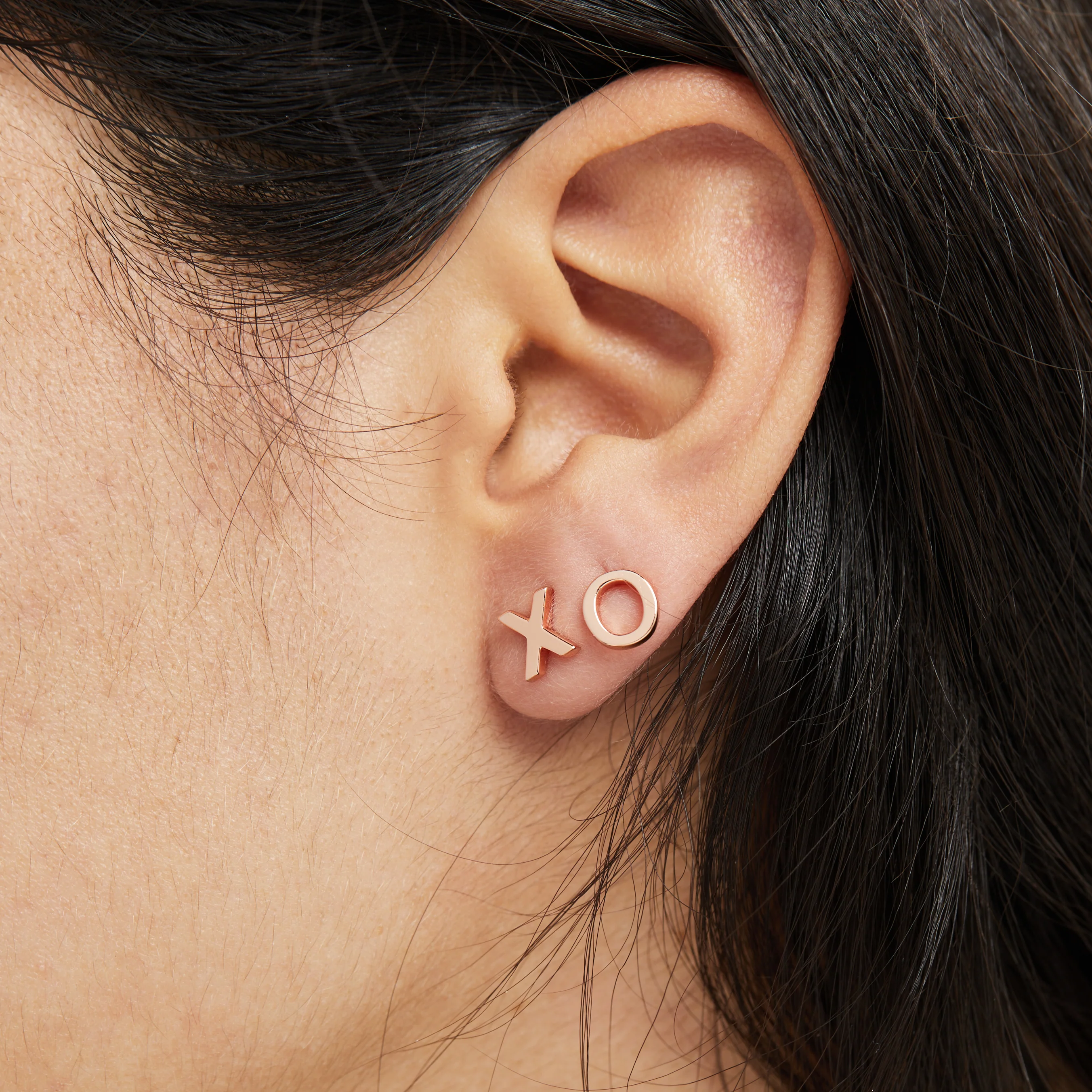 Heart 'XO' Stud Earrings, Set of 2 - Image 6