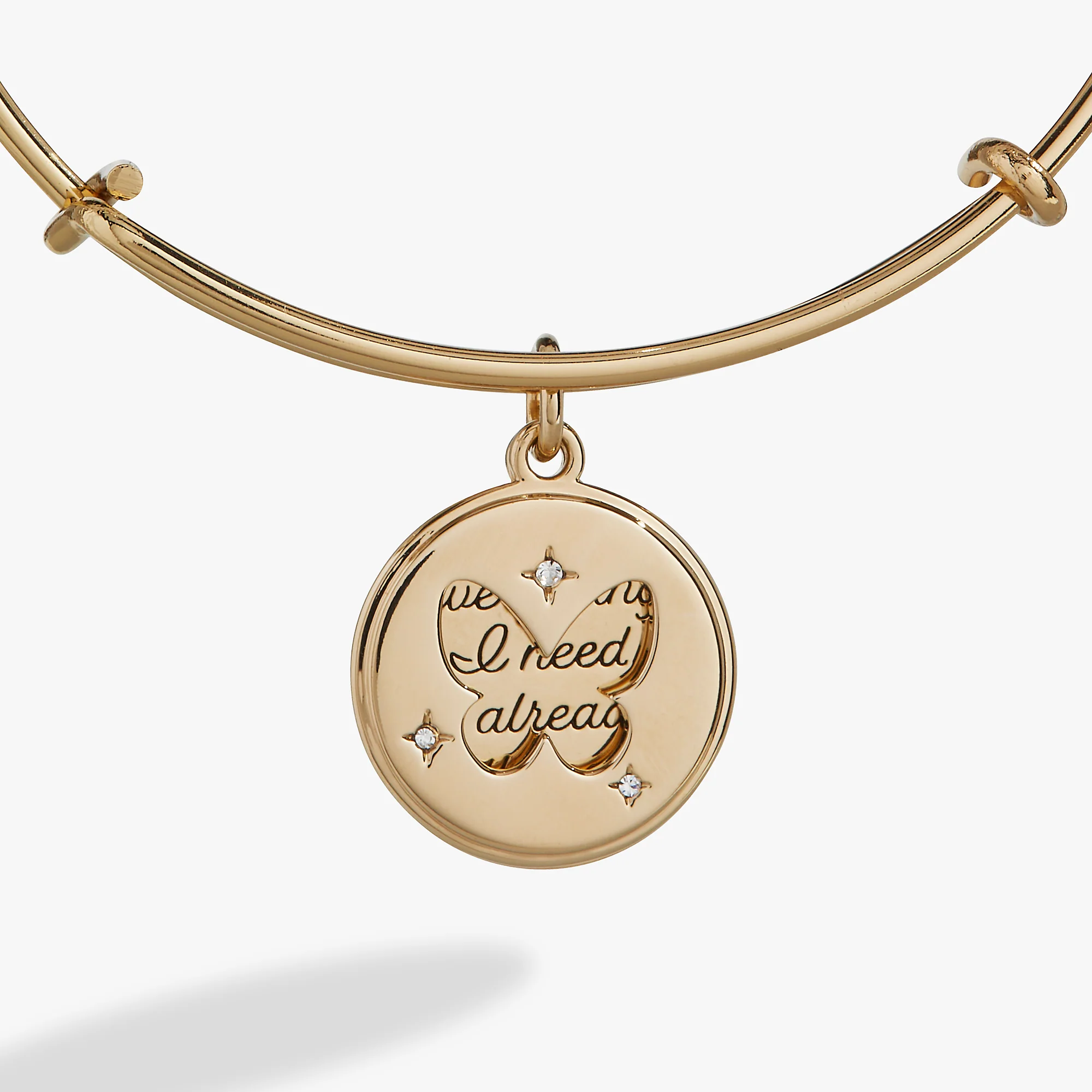 Hidden Message Butterfly Affirmation Bangle - Image 3