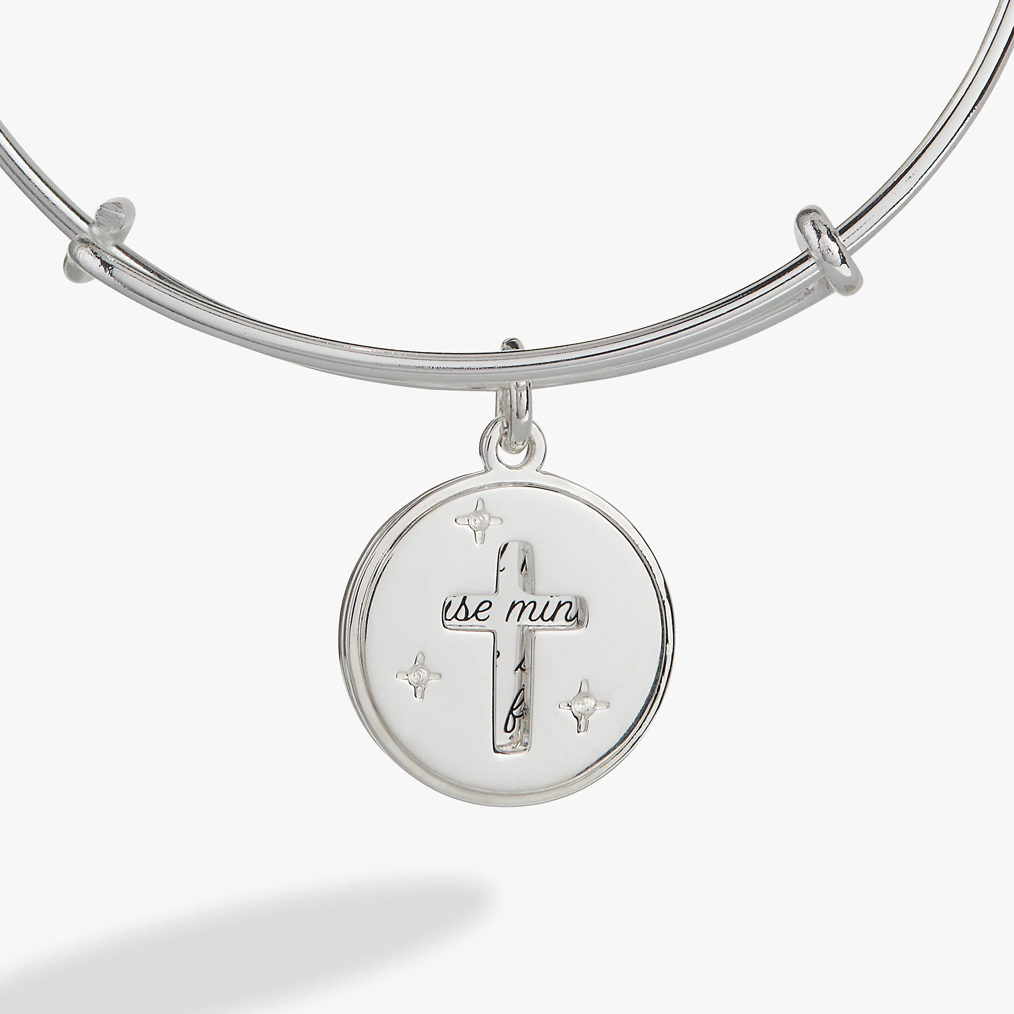 Hidden Message Cross Affirmation Bangle - Image 3