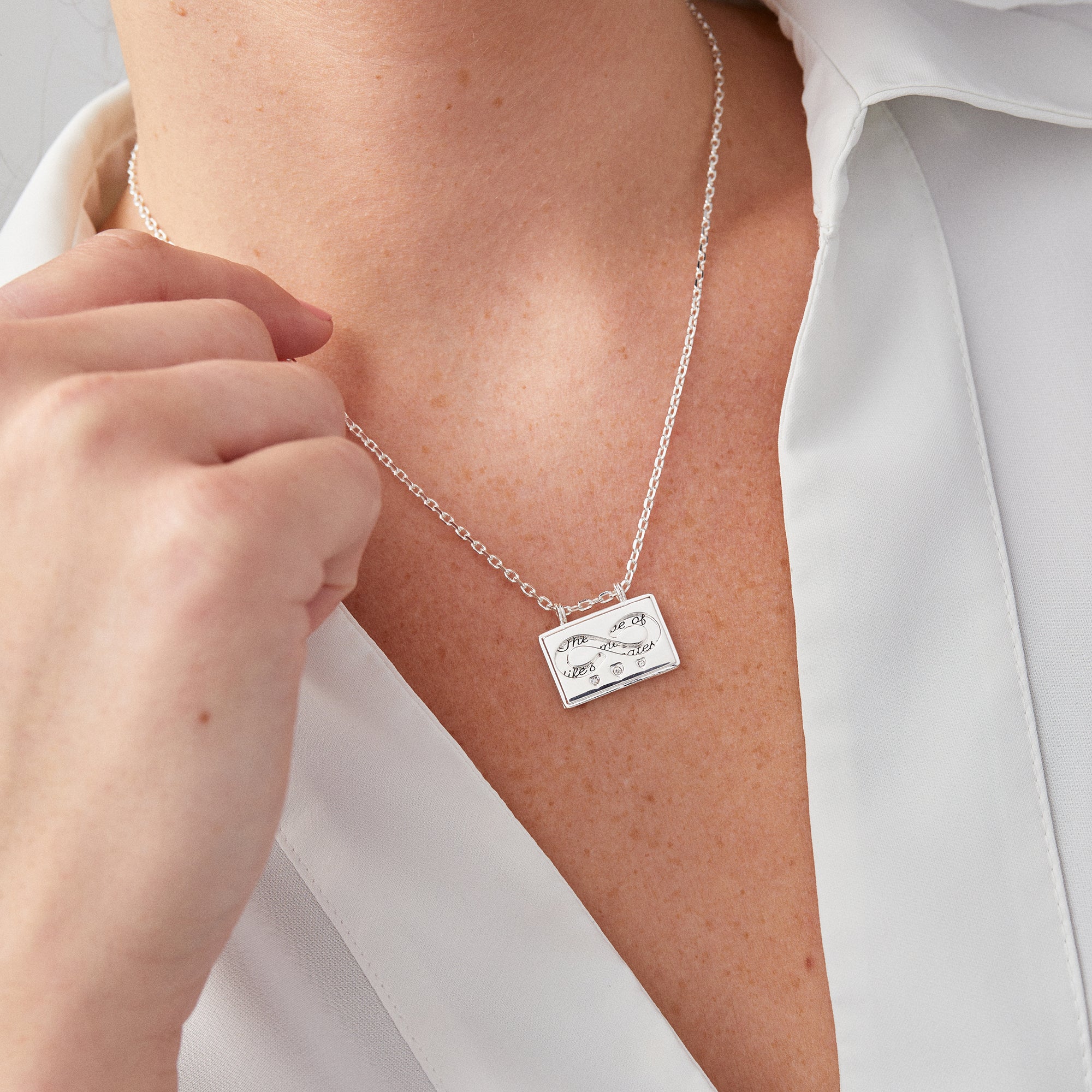 Hidden Message Infinity Affirmation Necklace - Image 2