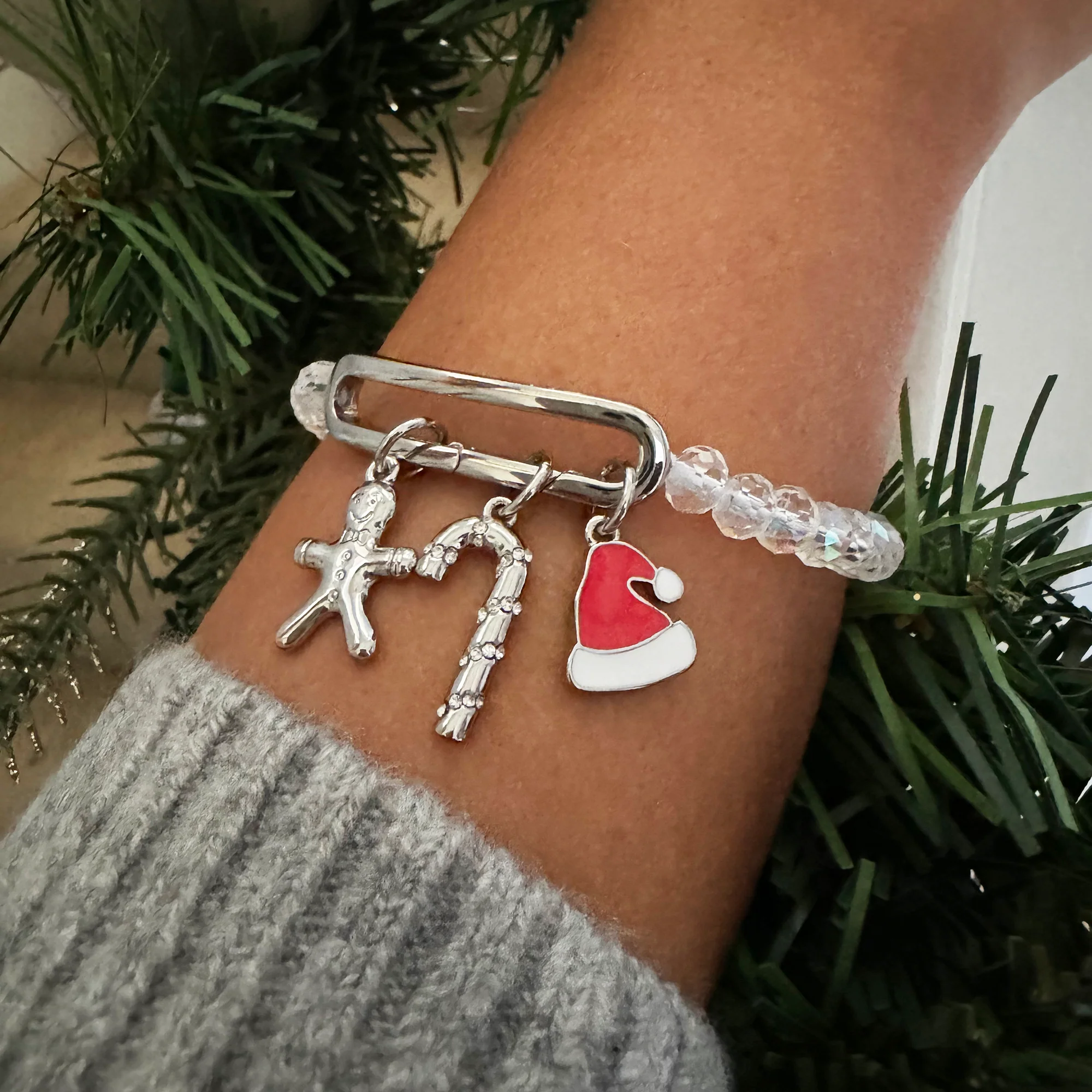 Holiday Mix + Match Charm Stretch Bracelet - Image 3