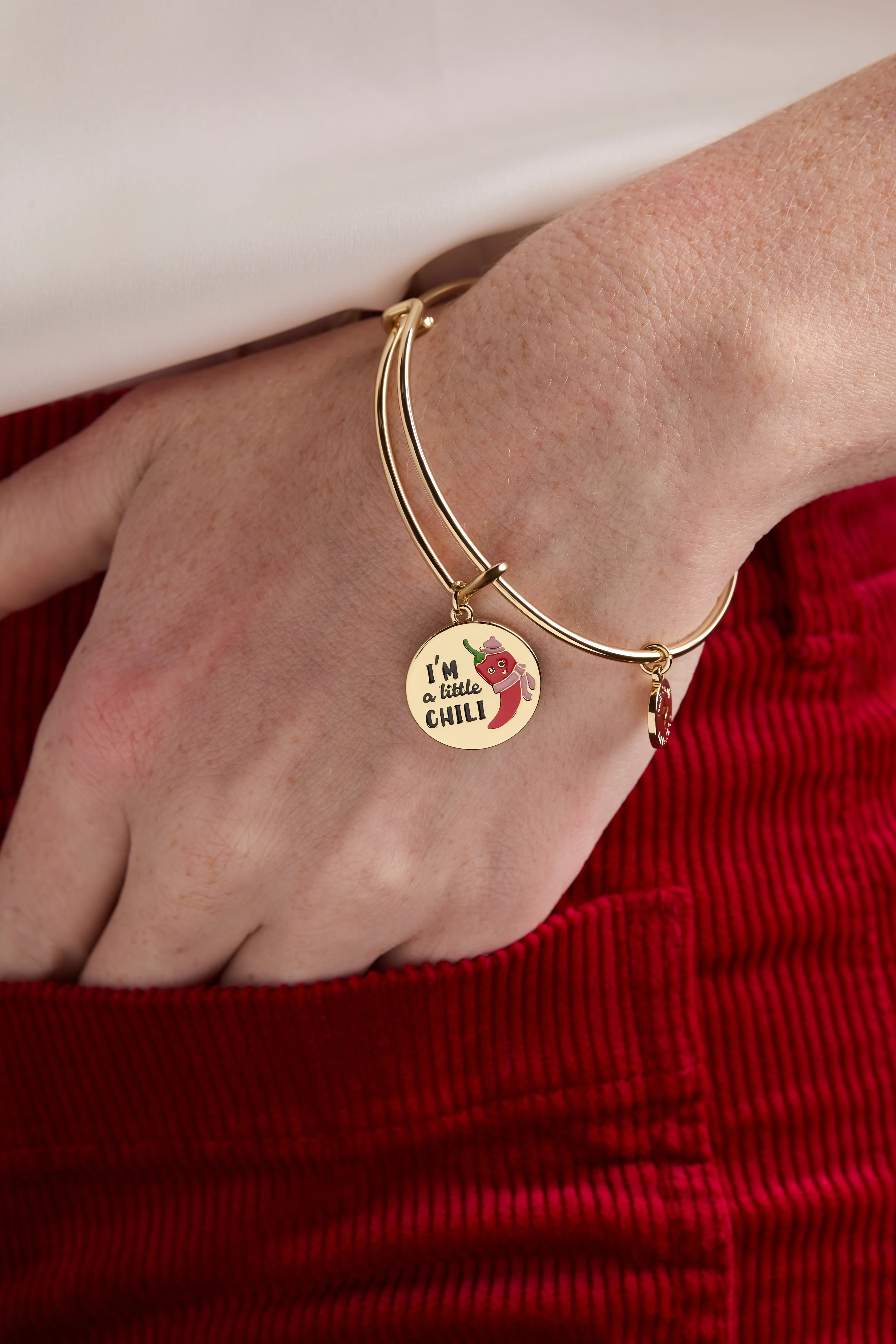 ‘I’m a Little Chili’ Charm Bangle - Image 2