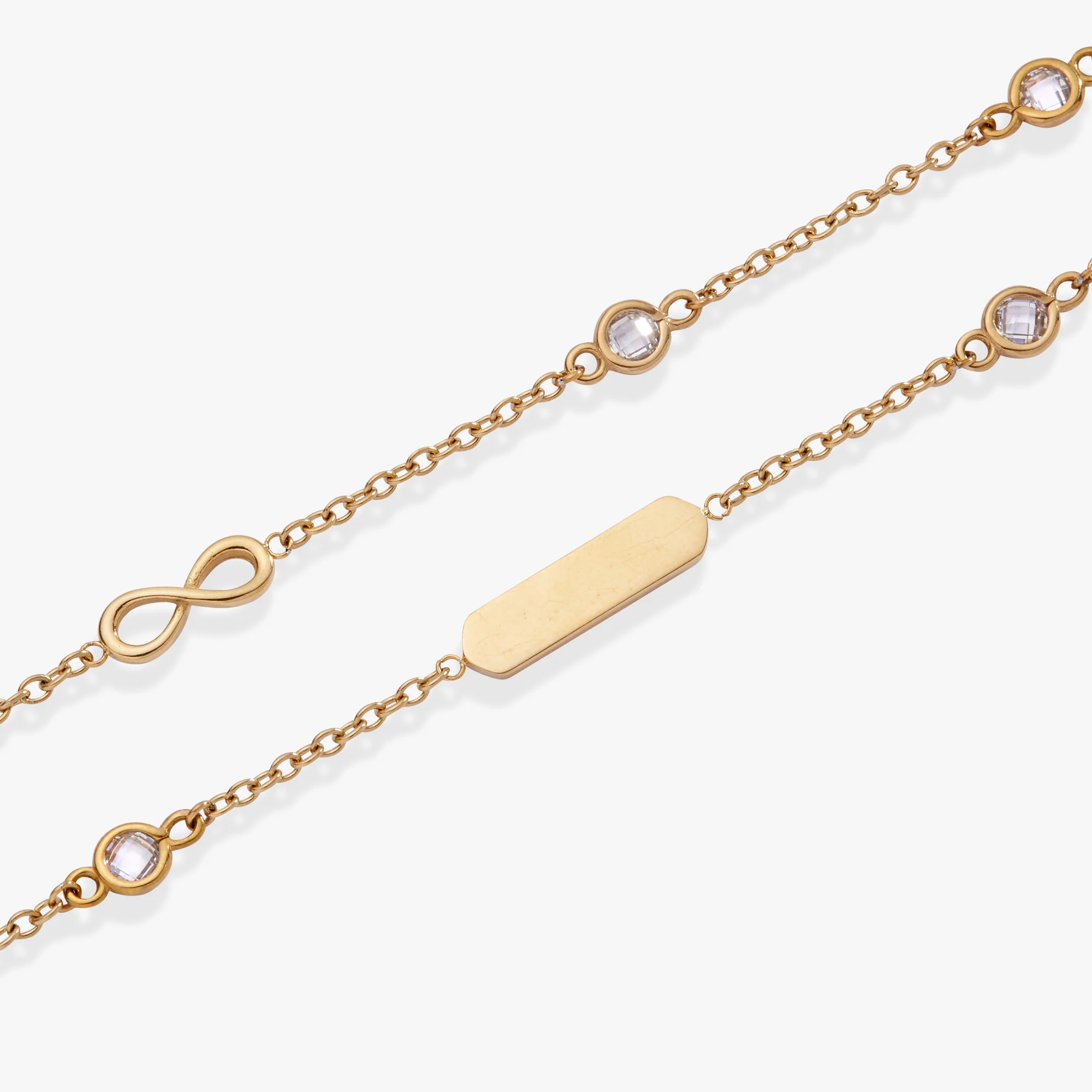 Infinity Chain Double Strand Bracelet - Image 3