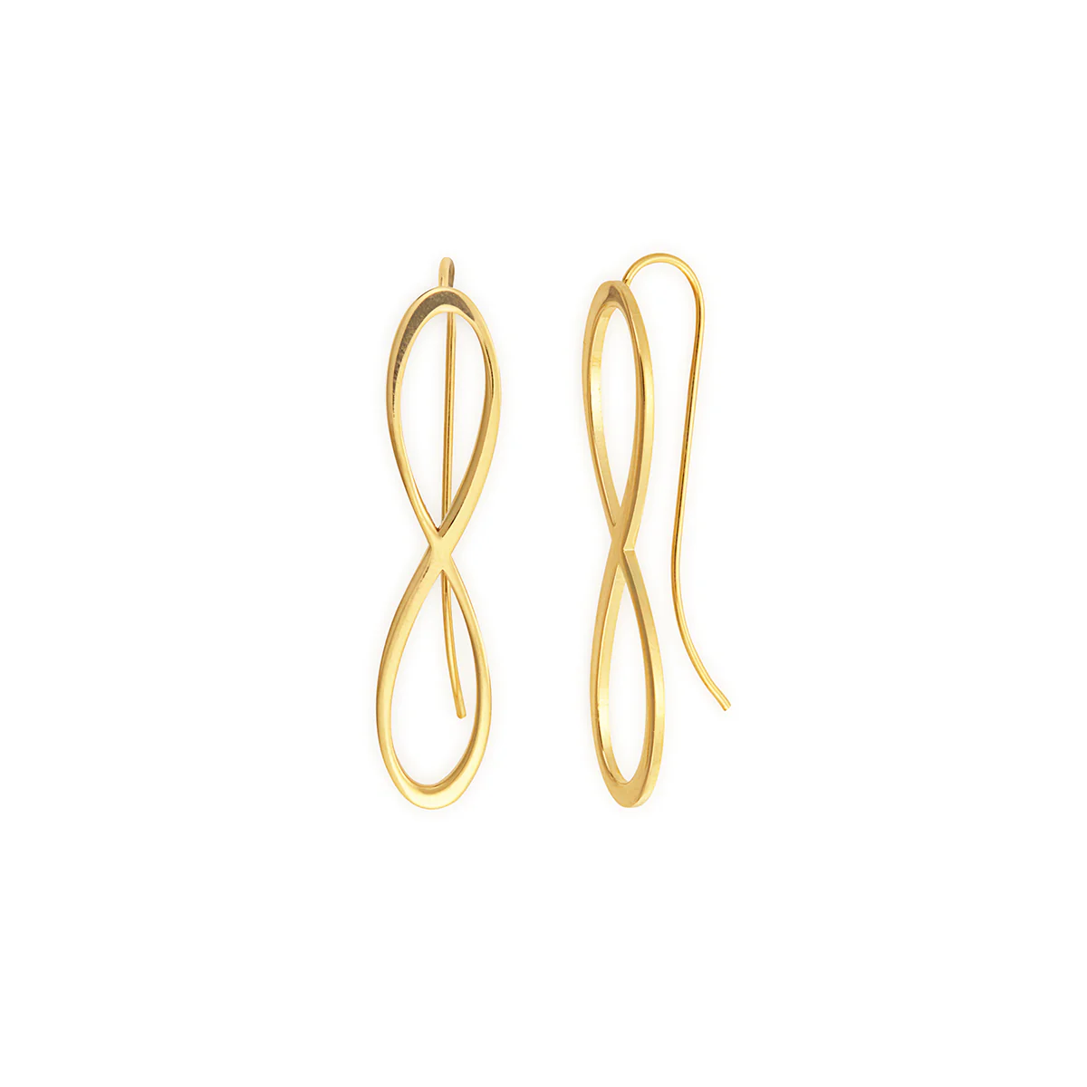 Infinity Symbol Drop Earrings - Image 2