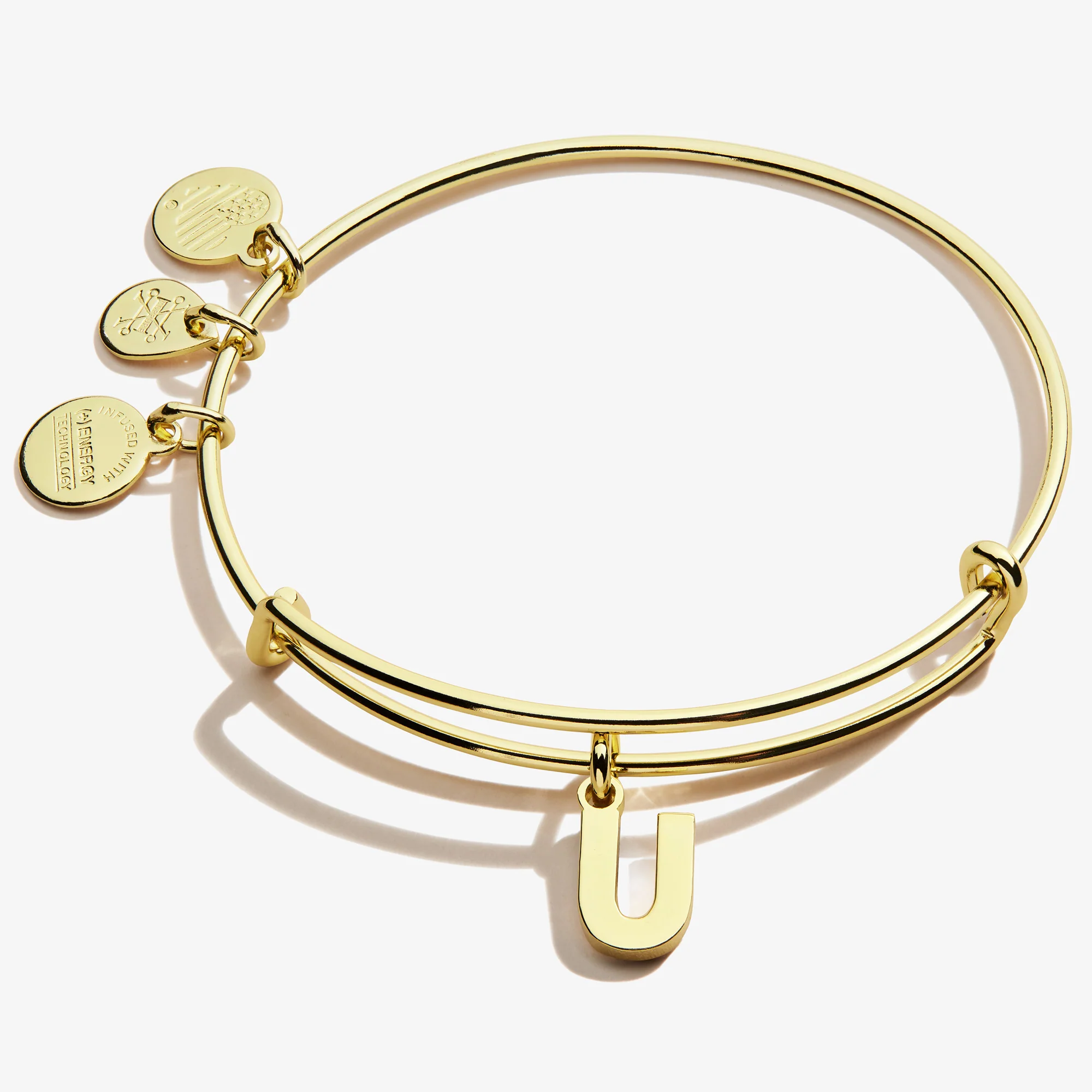 Initial U Charm Bangle - Image 3