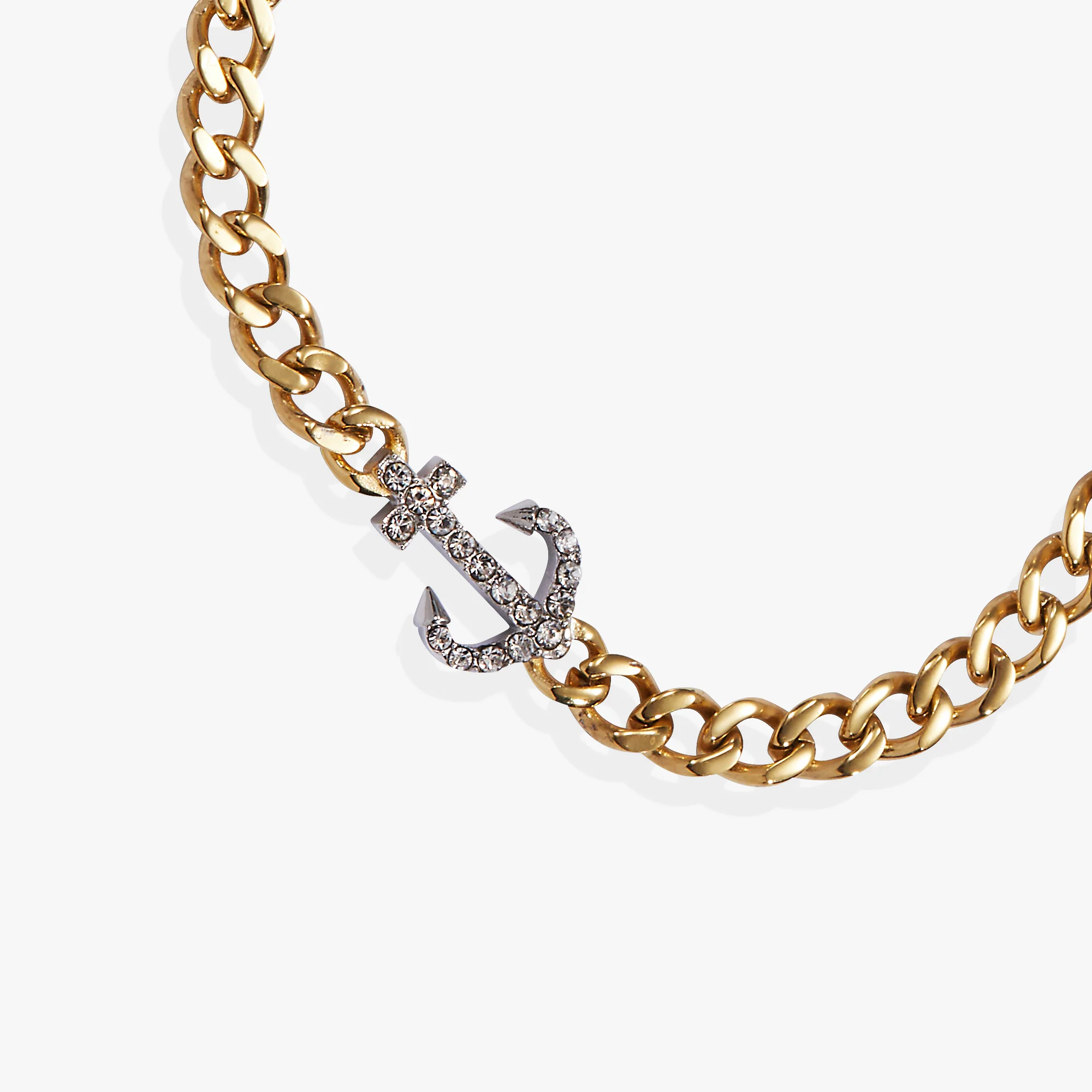 Inline Anchor Curb Chain Bracelet - Image 3
