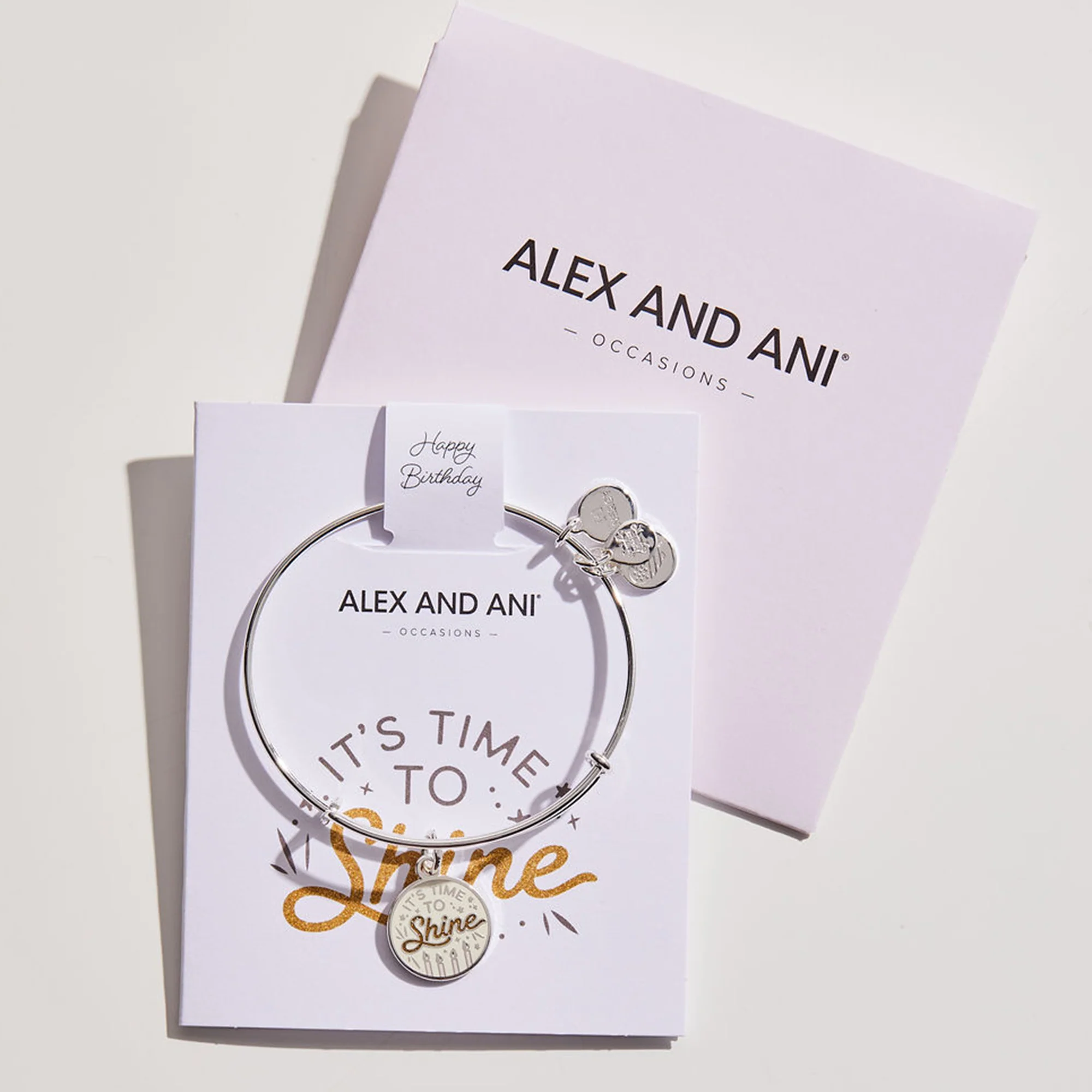 'It's Time To Shine' Birthday Charm Bangle Bracelet - Image 4