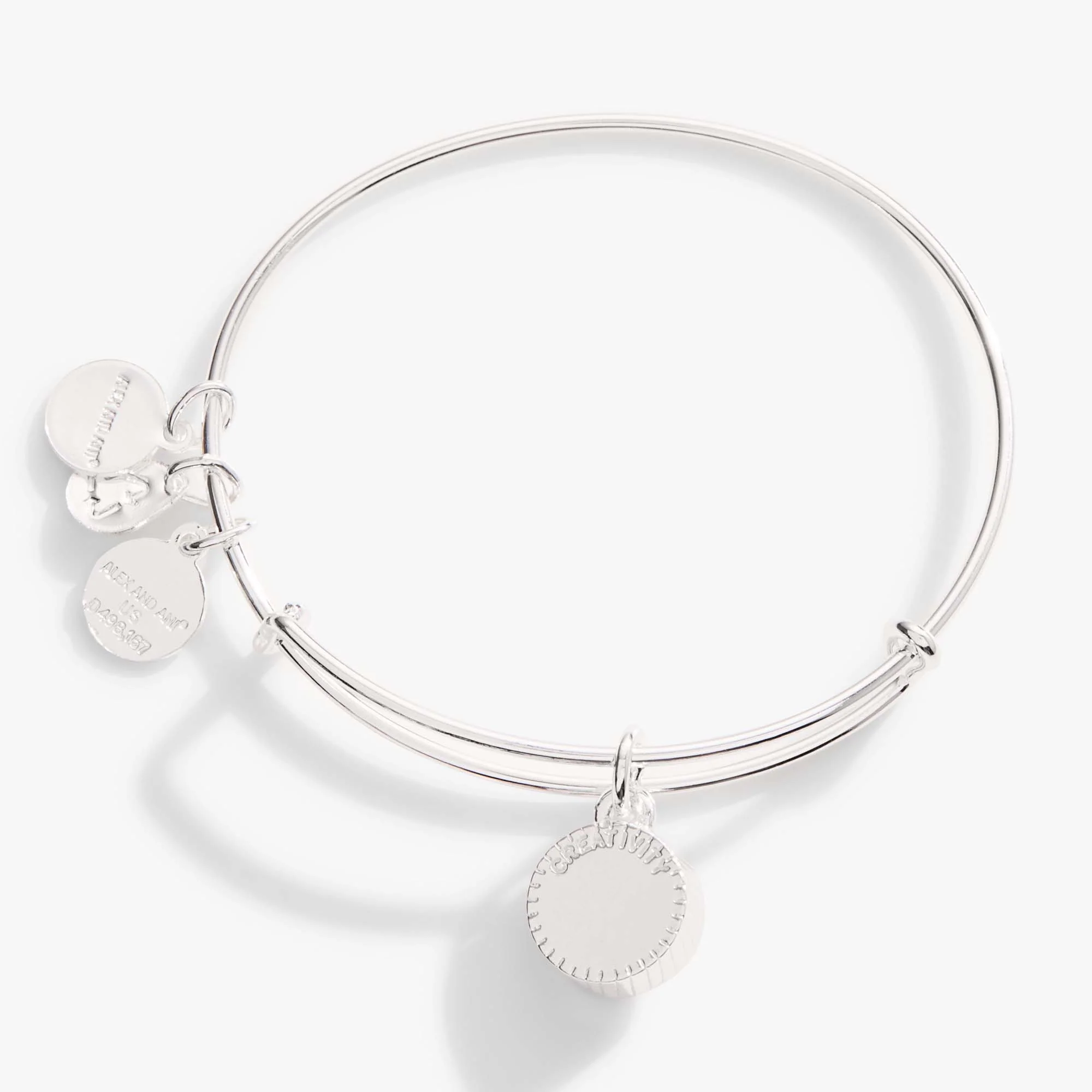 January Birthstone Charm Bangle, Scarlet - Image 3