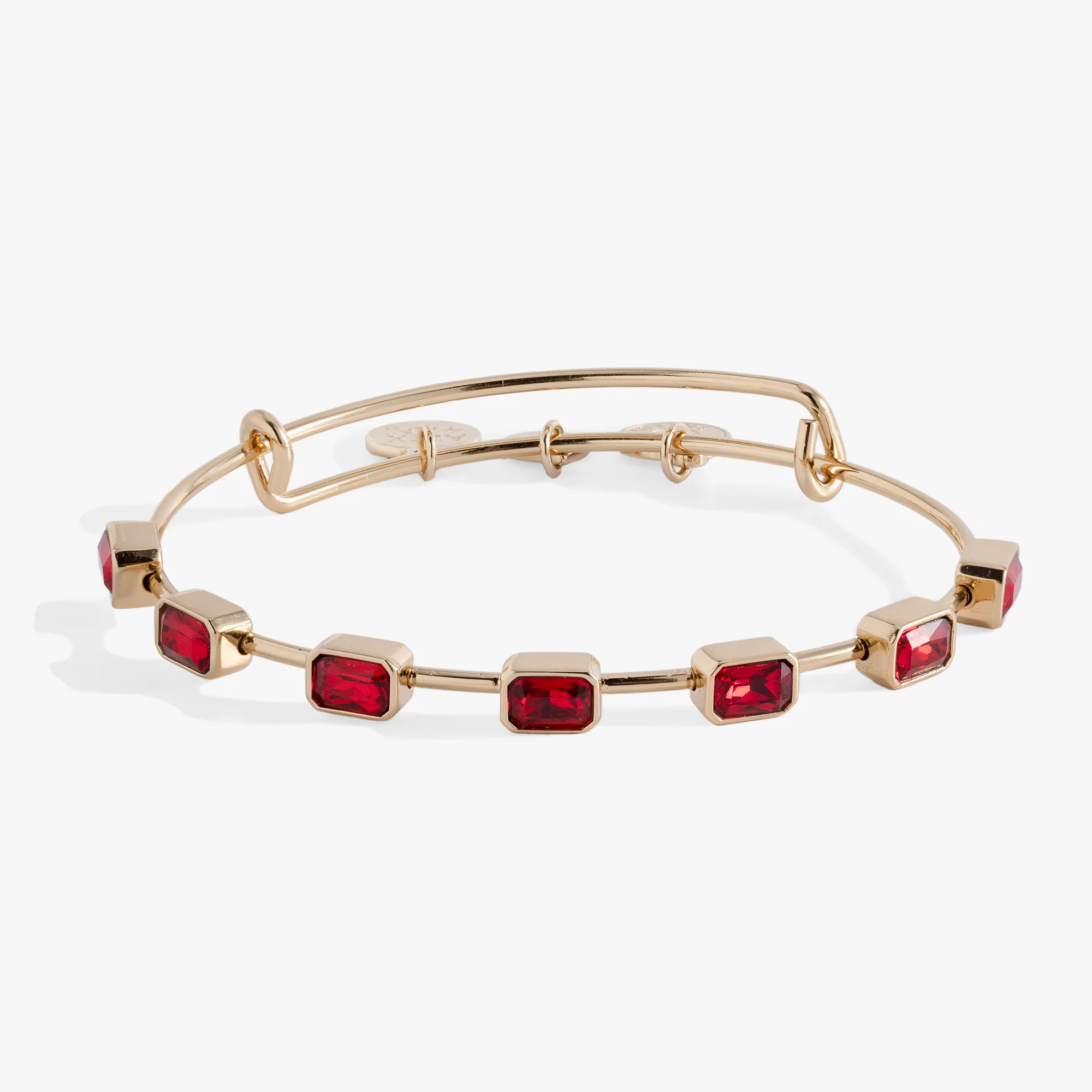January Birthstone Emerald Cut Bangle - Image 2